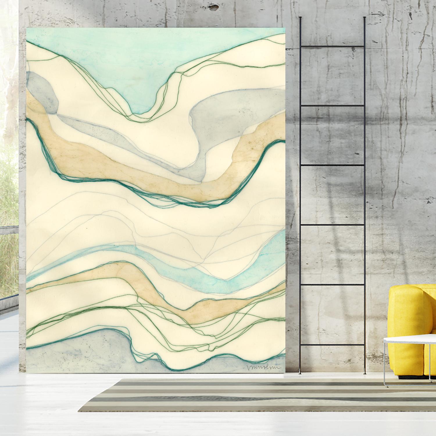 Ocean Cascade I by Vanna Lam on GIANT ART - green abstract