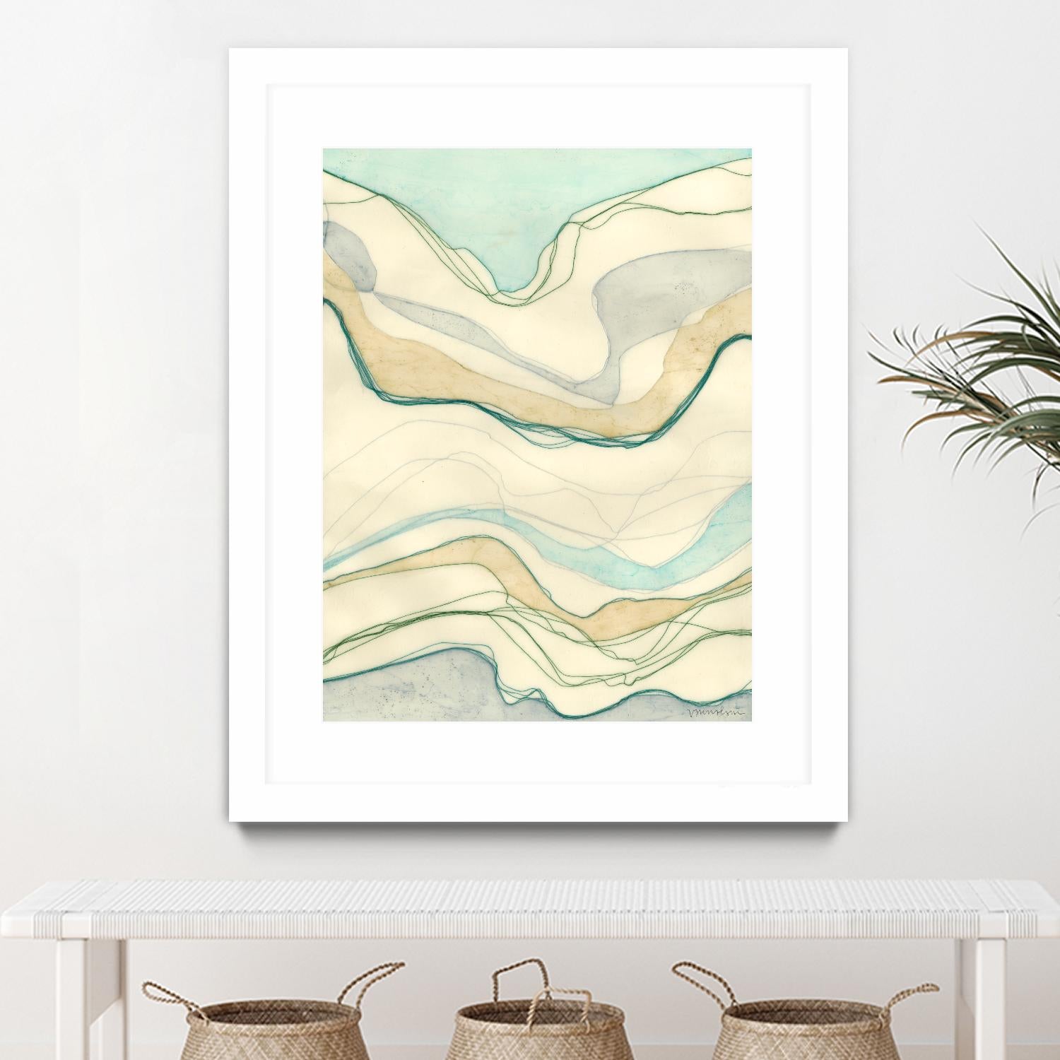 Ocean Cascade I by Vanna Lam on GIANT ART - green abstract