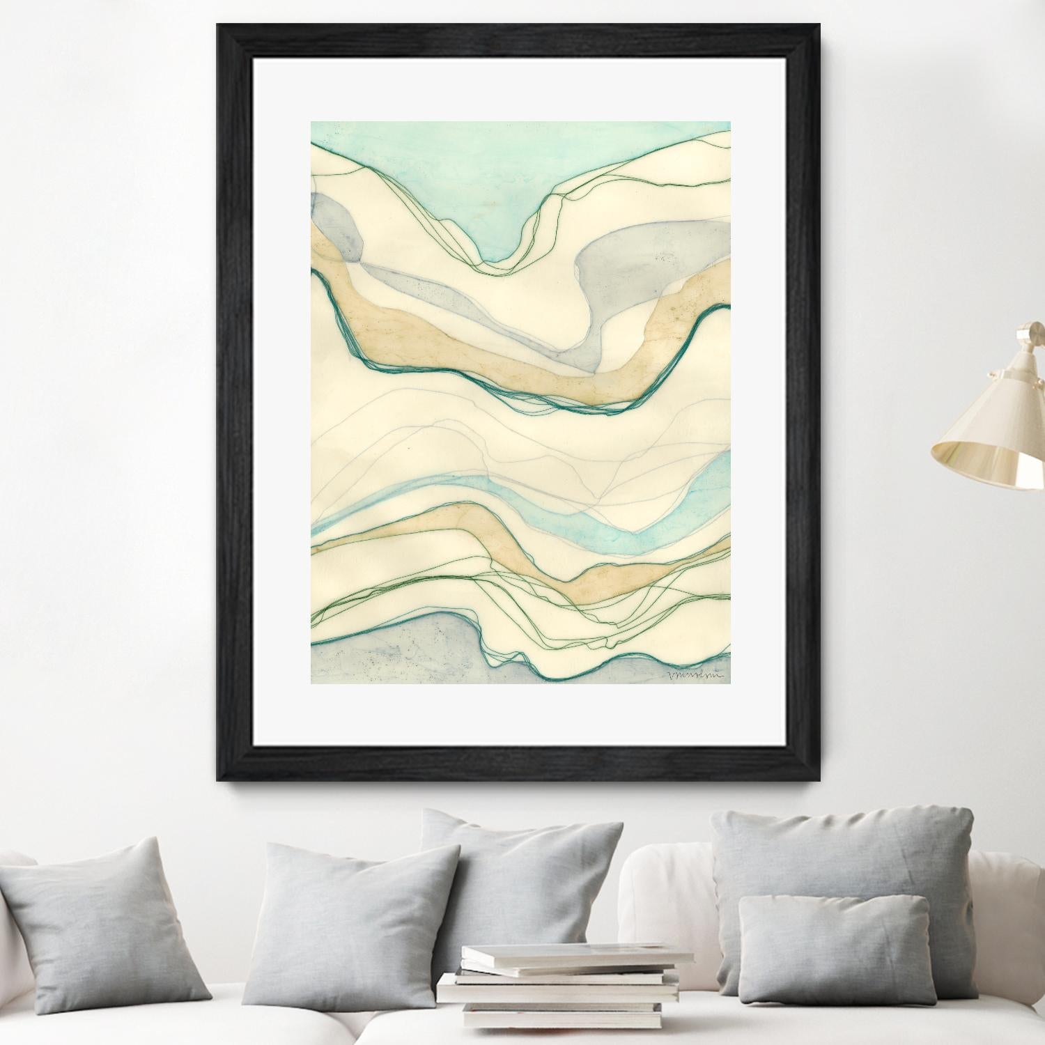 Ocean Cascade I by Vanna Lam on GIANT ART - green abstract