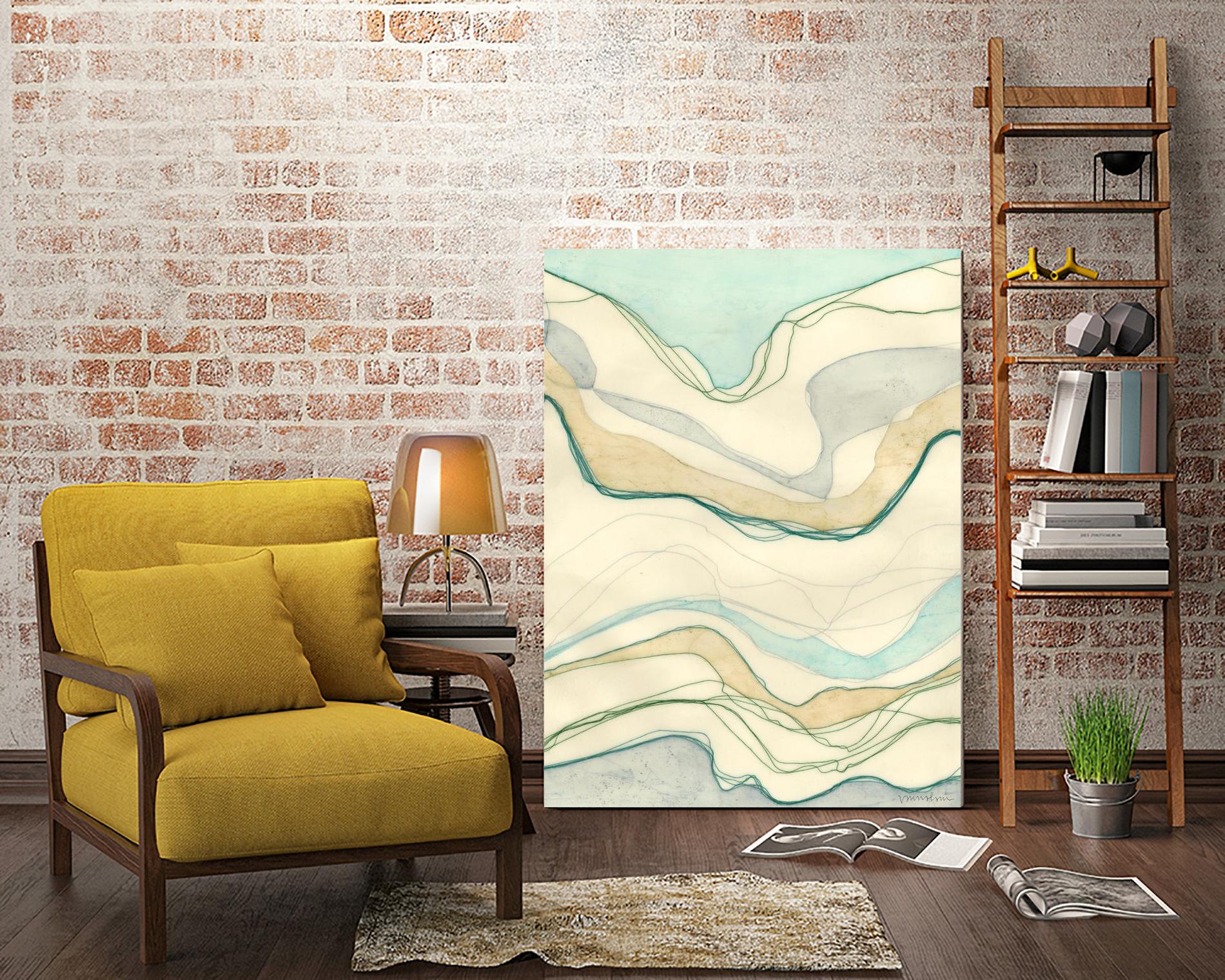 Ocean Cascade I by Vanna Lam on GIANT ART - green abstract