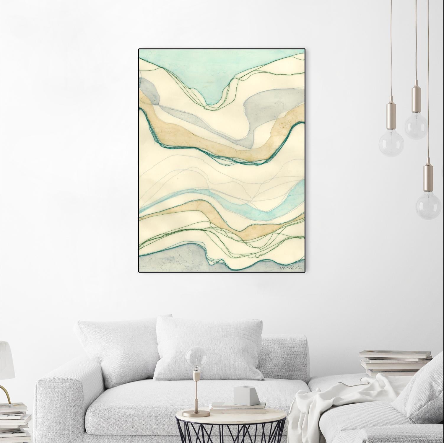 Ocean Cascade I by Vanna Lam on GIANT ART - green abstract