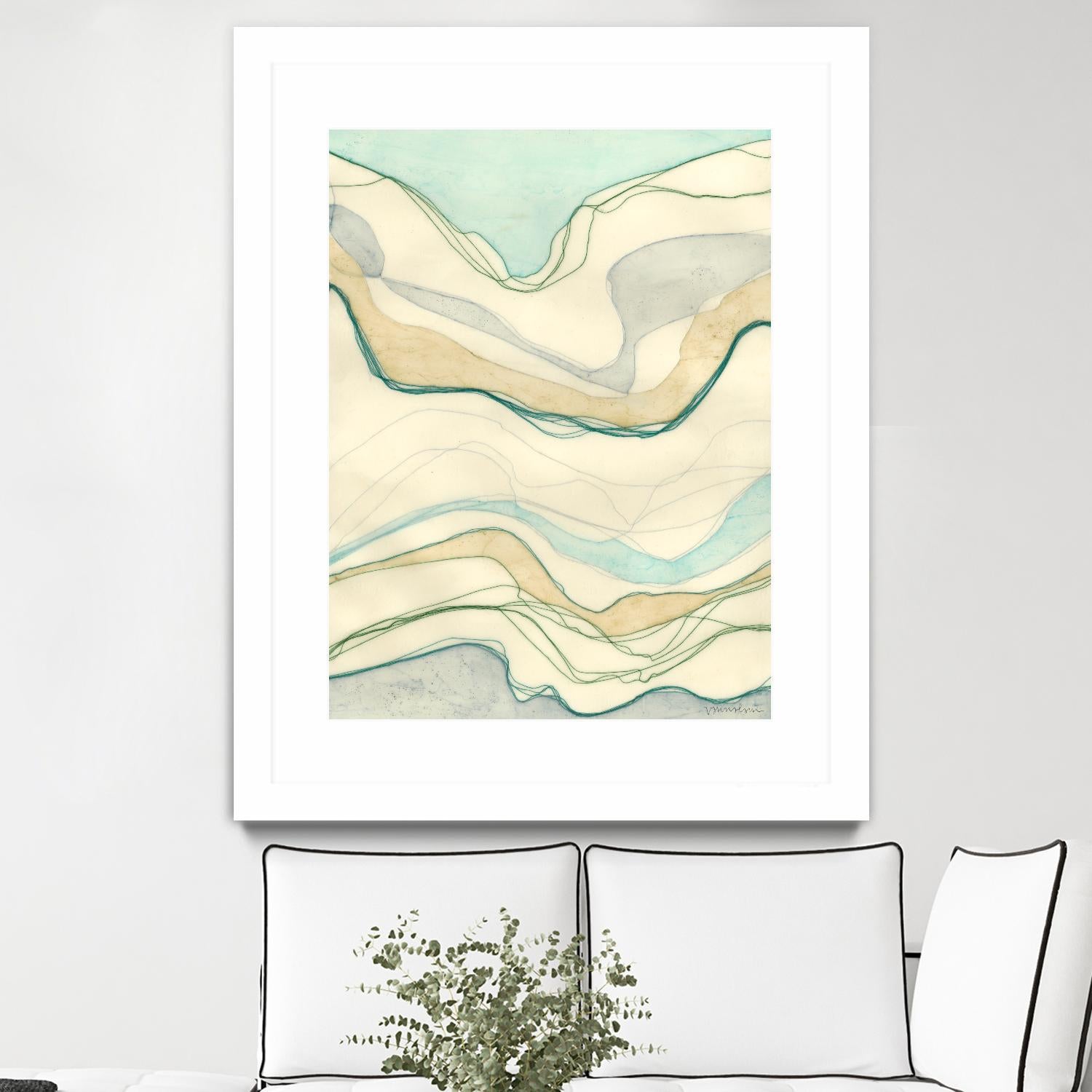 Ocean Cascade I by Vanna Lam on GIANT ART - green abstract