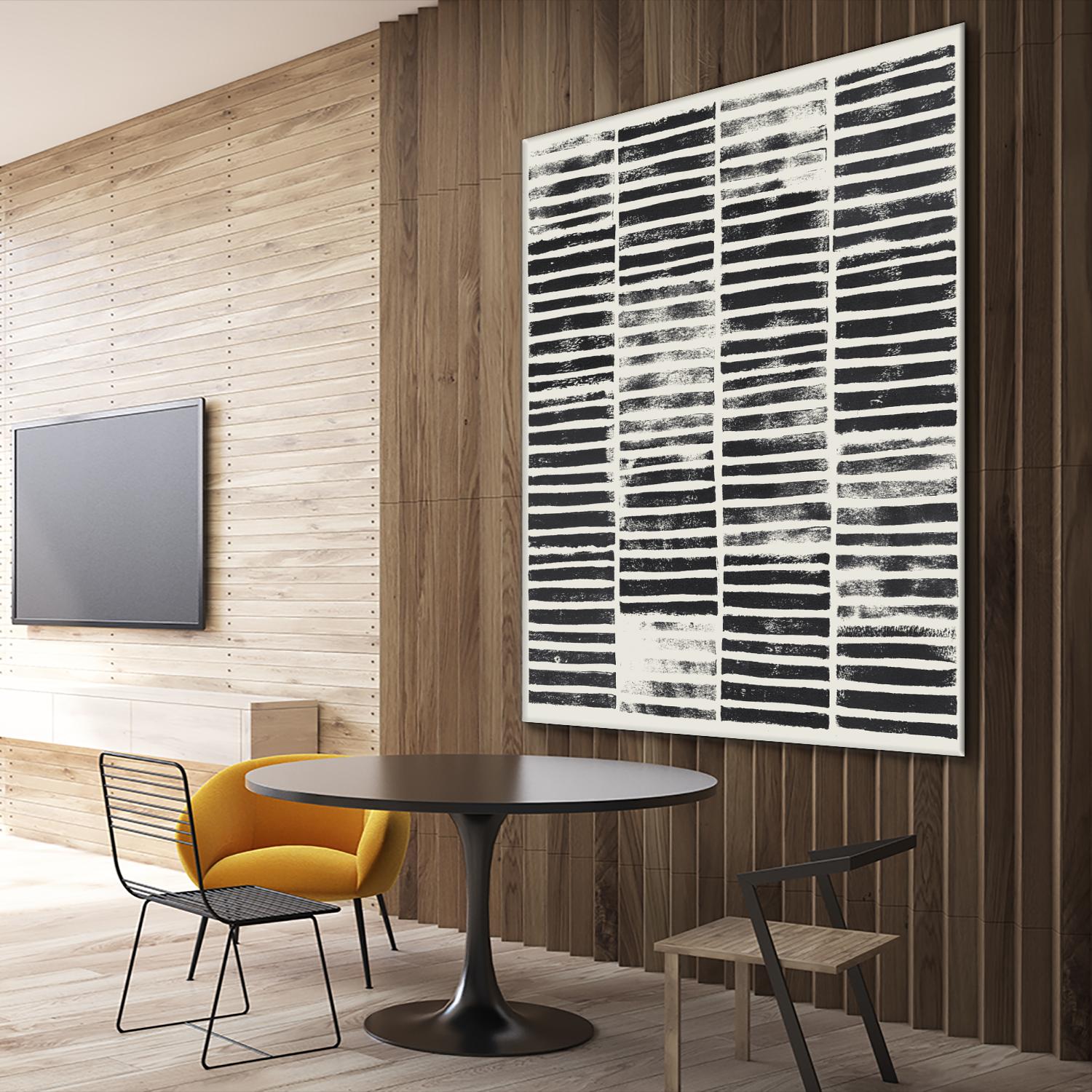 Stripe Block Prints I by Grace Popp on GIANT ART - black abstract