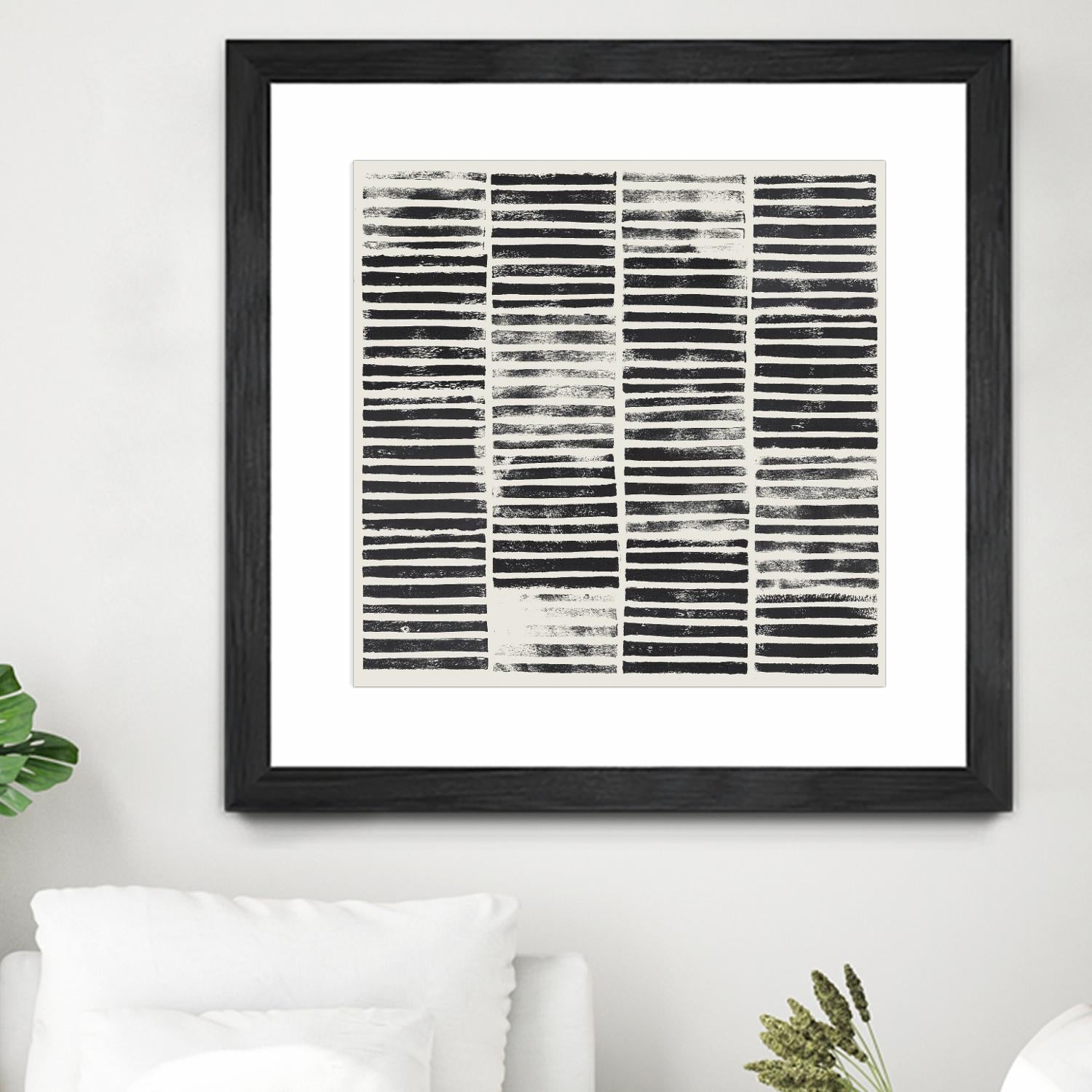 Stripe Block Prints I by Grace Popp on GIANT ART - black abstract