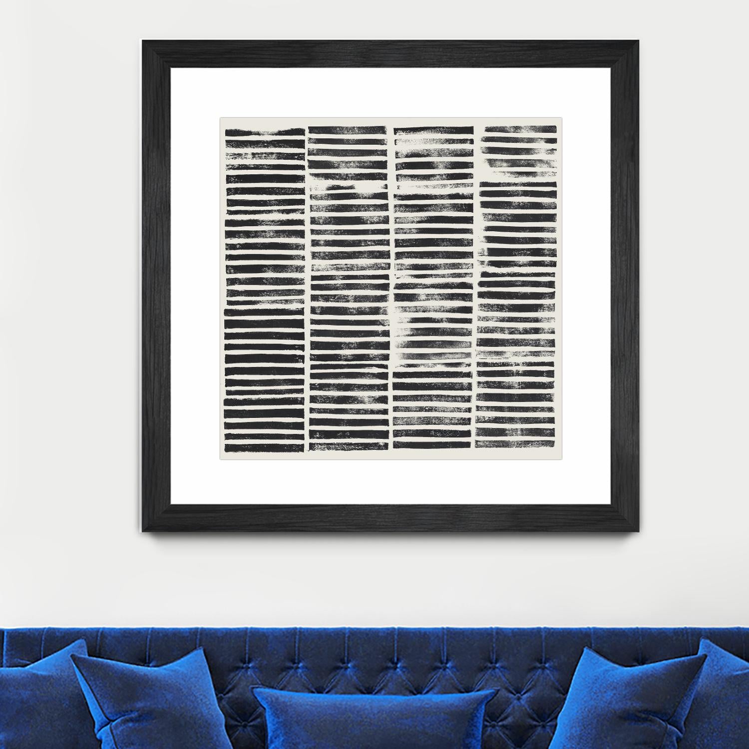 Stripe Block Prints II by Grace Popp on GIANT ART - black abstract
