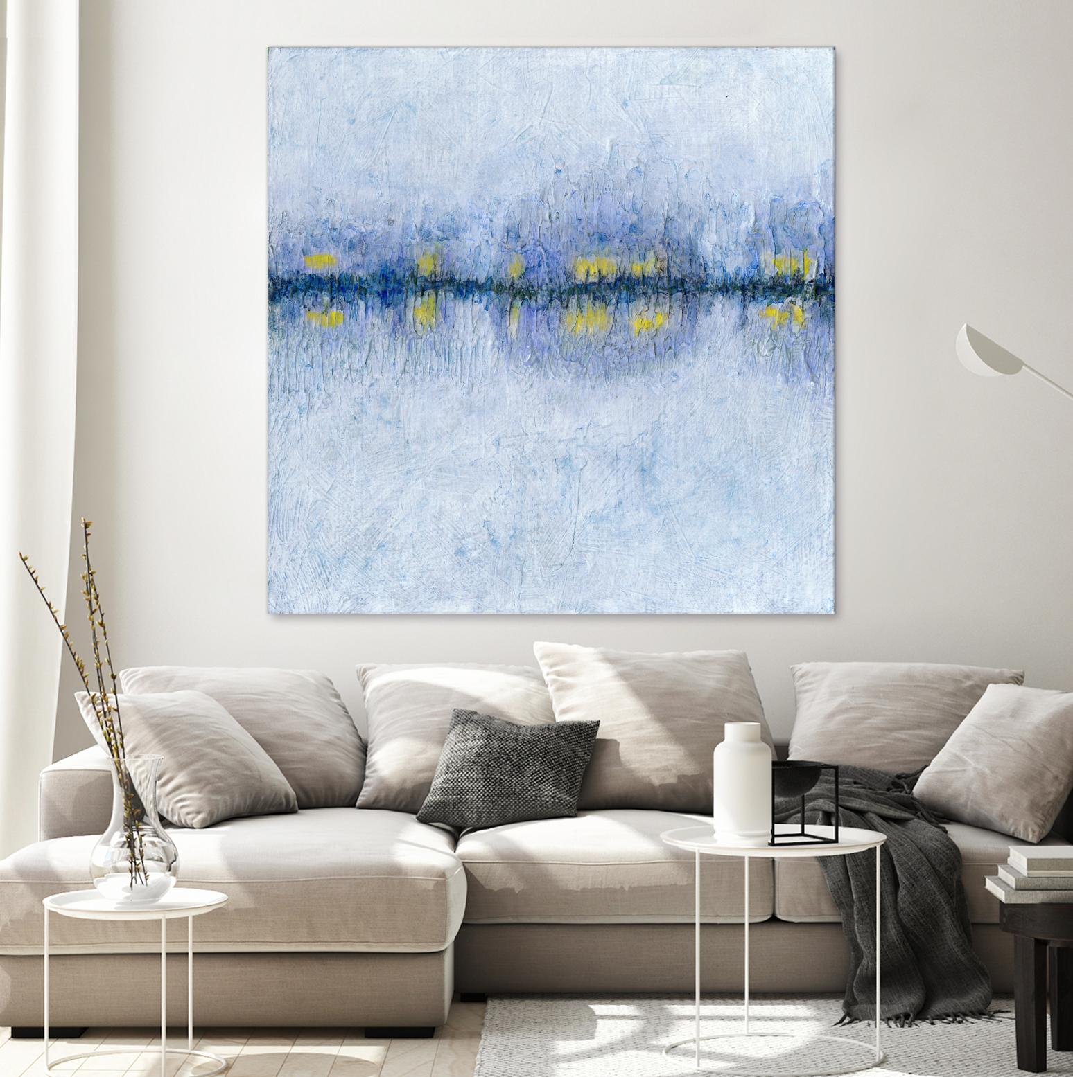 Across the Way I by Ren�e W. Stramel on GIANT ART - blue abstract