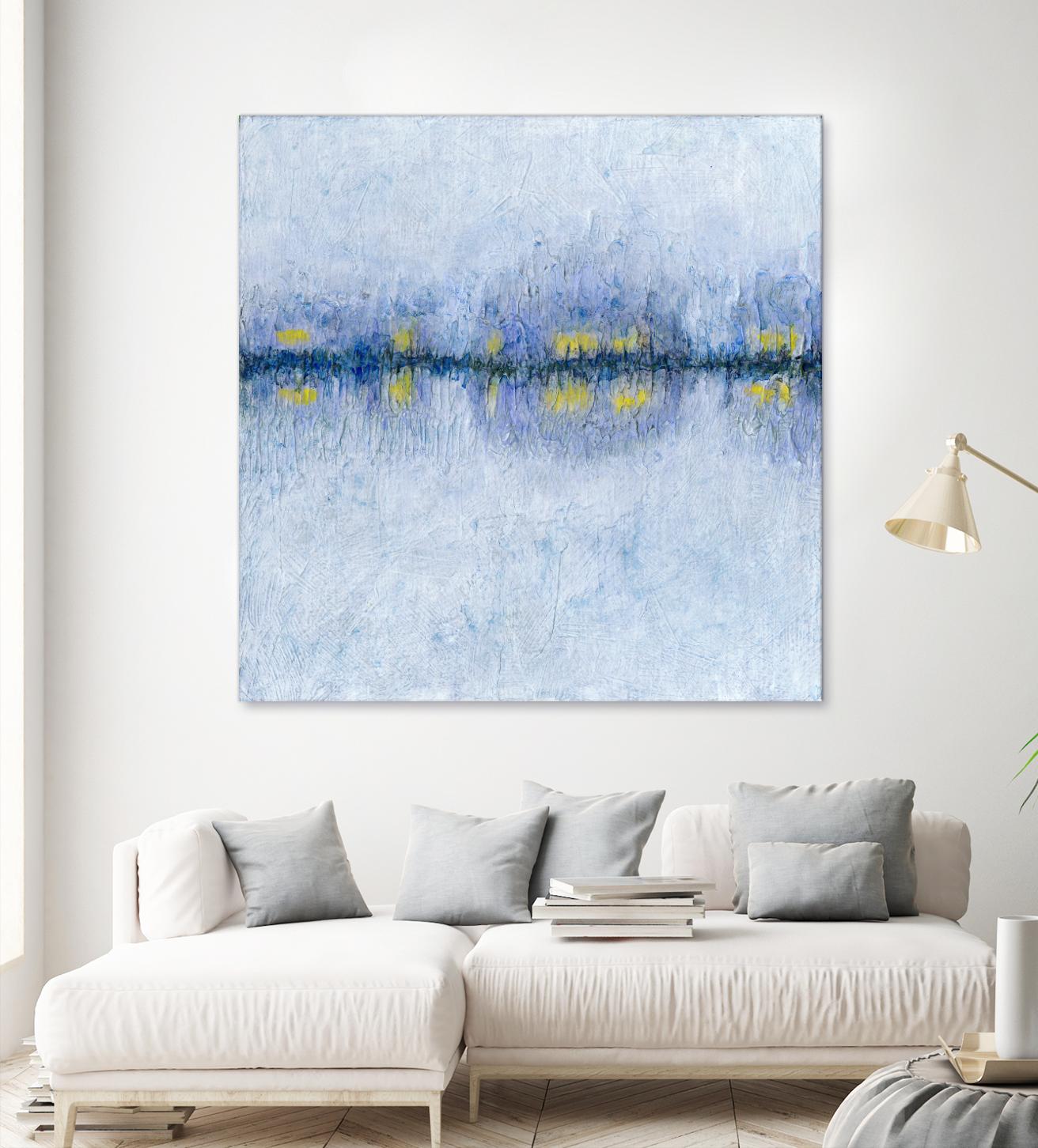 Across the Way I by Ren�e W. Stramel on GIANT ART - blue abstract