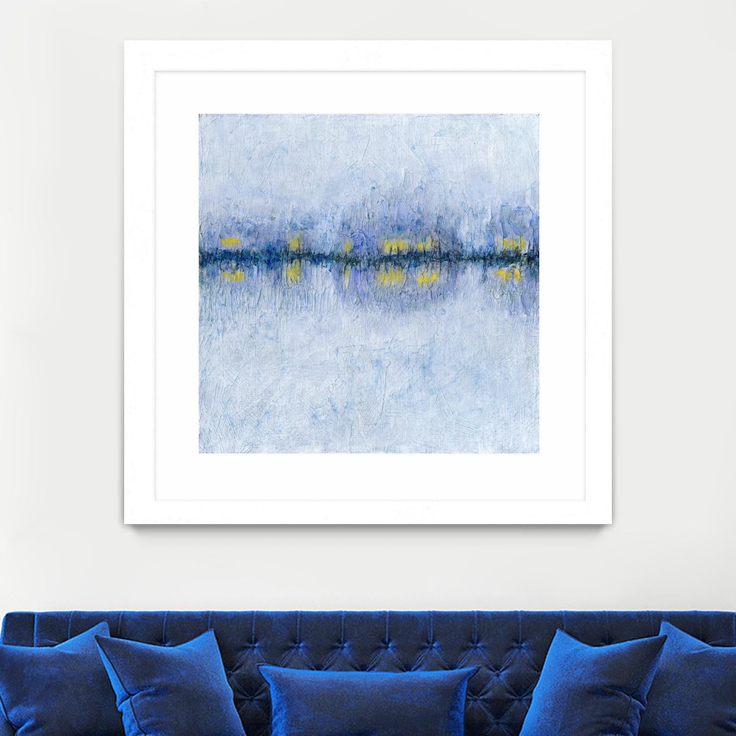 Across the Way I by Ren�e W. Stramel on GIANT ART - blue abstract