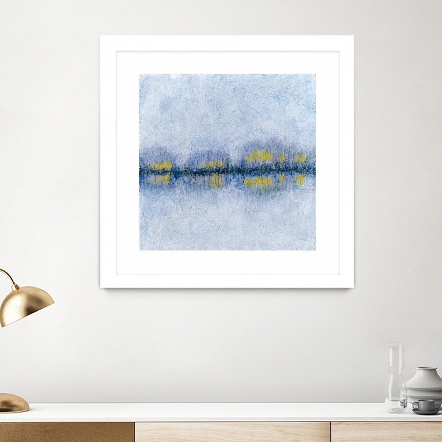 Across the Way II by Ren�e W. Stramel on GIANT ART - blue abstract