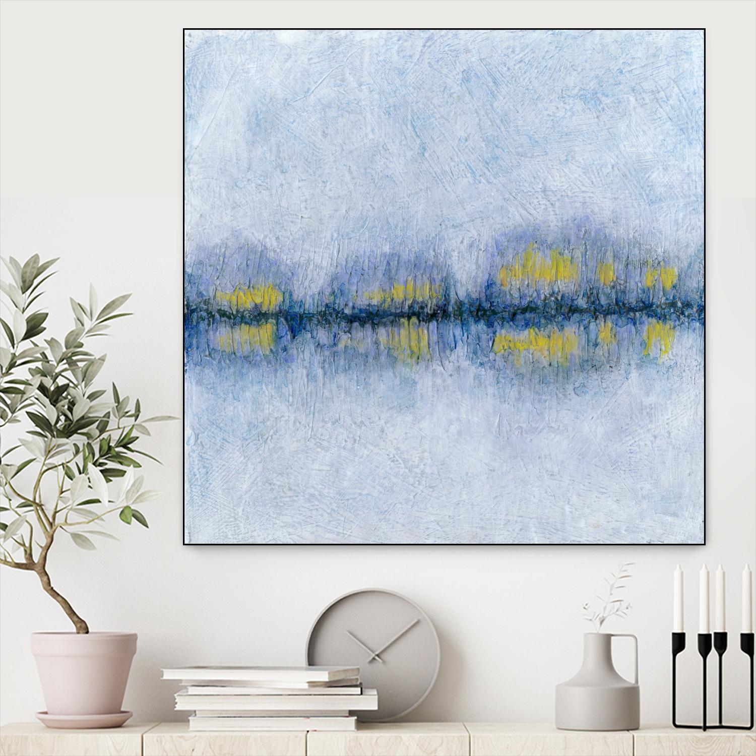 Across the Way II by Ren�e W. Stramel on GIANT ART - blue abstract