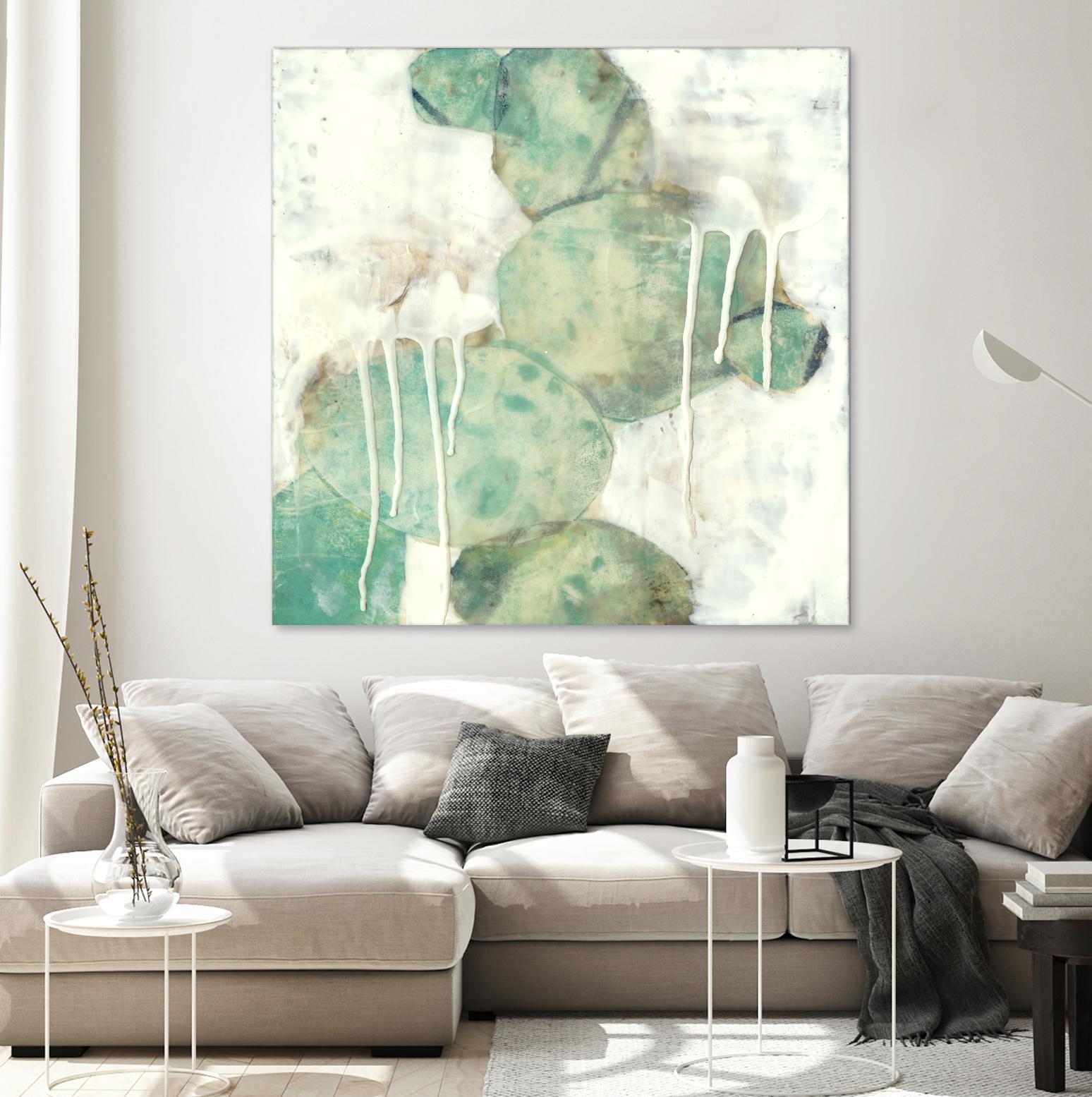 Riverbed I by Jennifer Goldberger on GIANT ART - green abstract