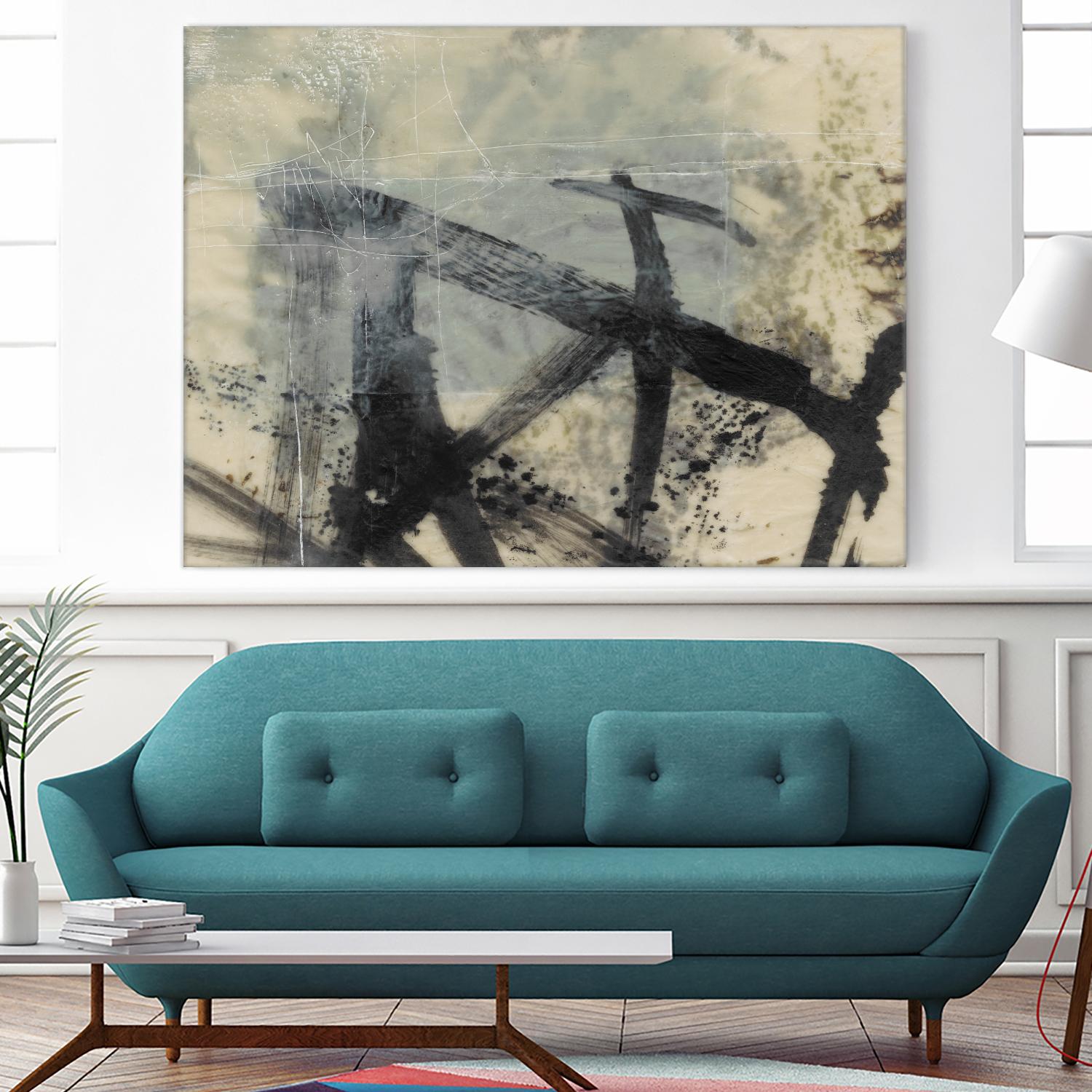 Sumi-e and Wax I by Jennifer Goldberger on GIANT ART - abstract