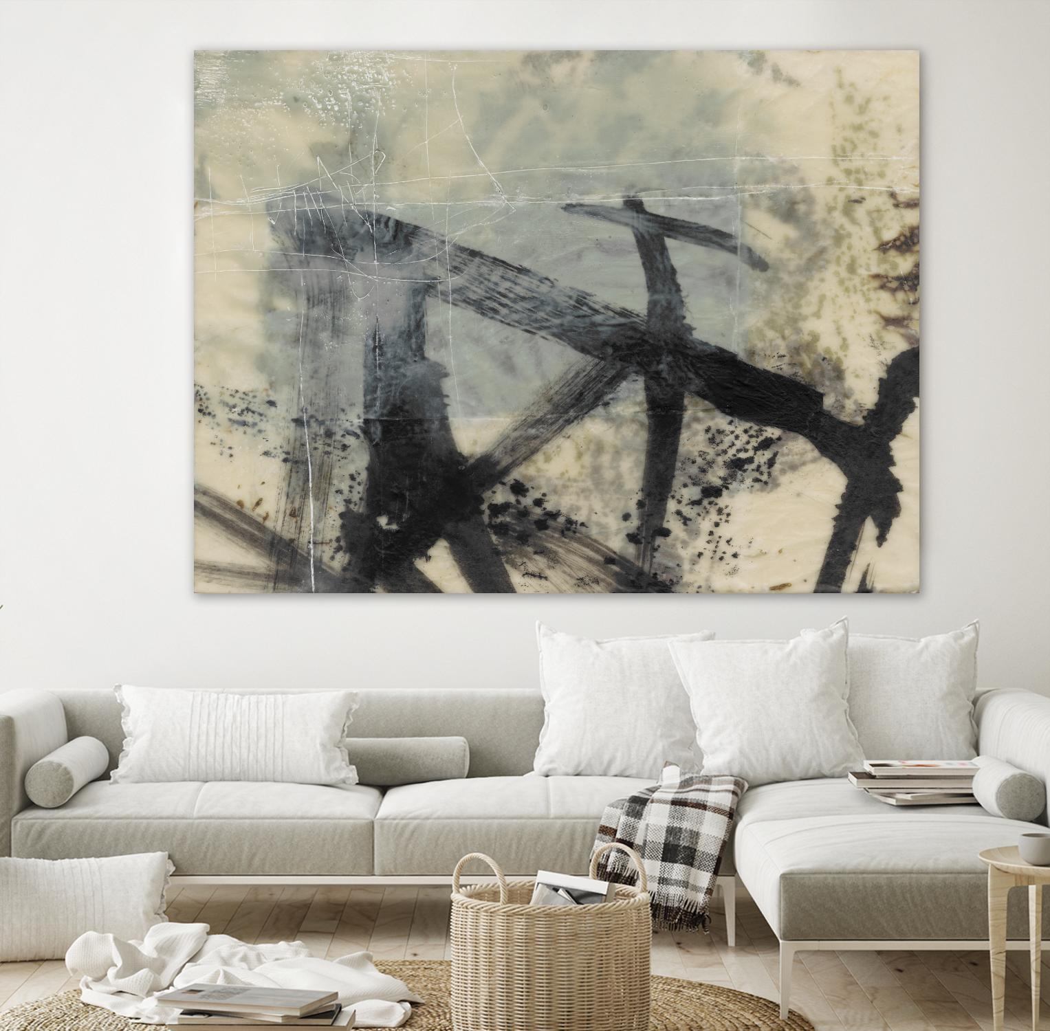 Sumi-e and Wax I by Jennifer Goldberger on GIANT ART - abstract