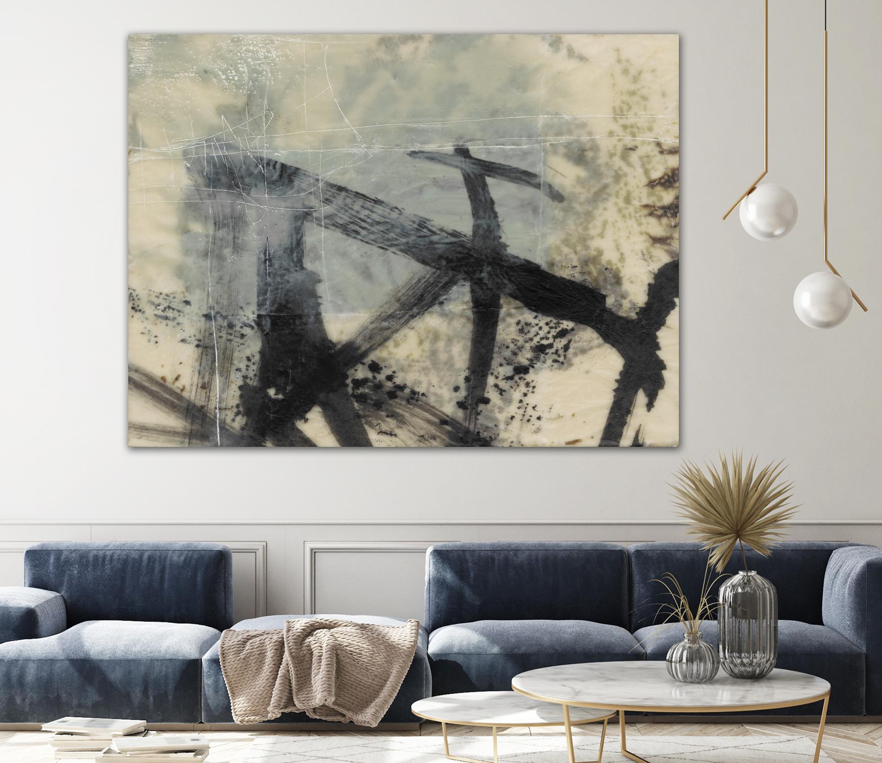 Sumi-e and Wax I by Jennifer Goldberger on GIANT ART - abstract