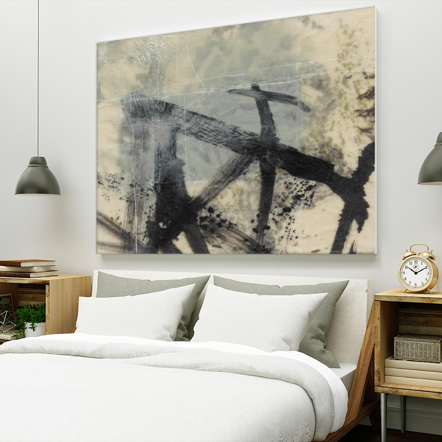 Sumi-e and Wax I by Jennifer Goldberger on GIANT ART - abstract