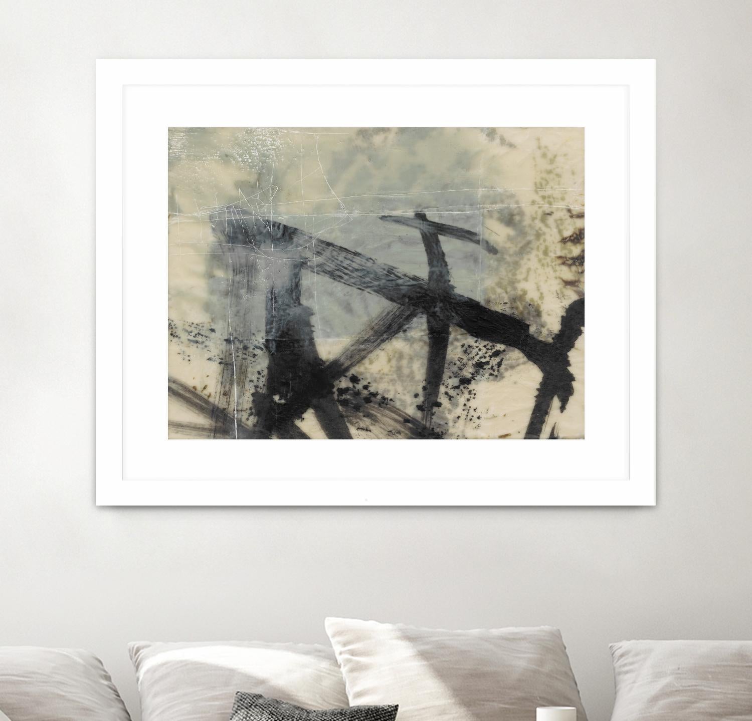 Sumi-e and Wax I by Jennifer Goldberger on GIANT ART - abstract
