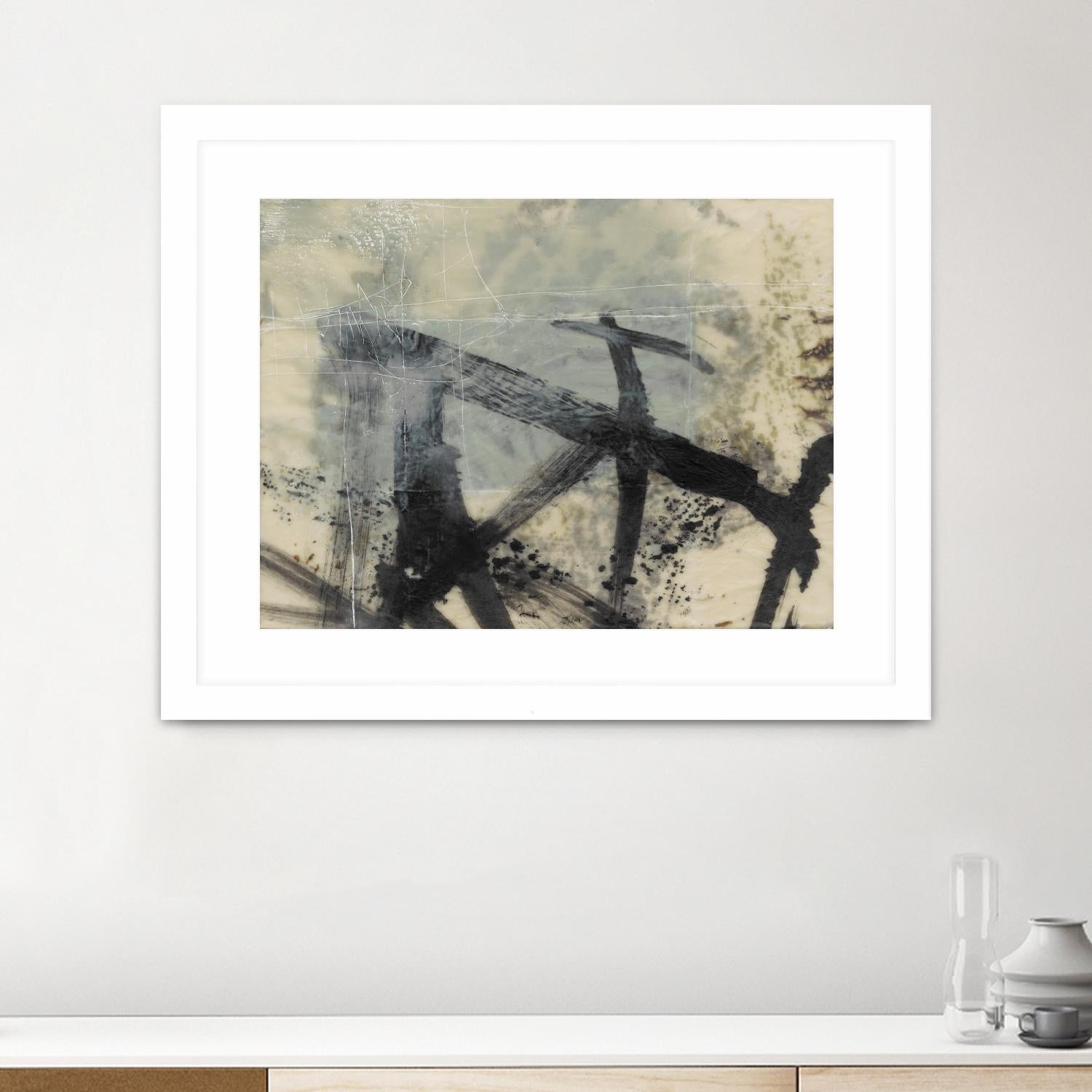 Sumi-e and Wax I by Jennifer Goldberger on GIANT ART - abstract