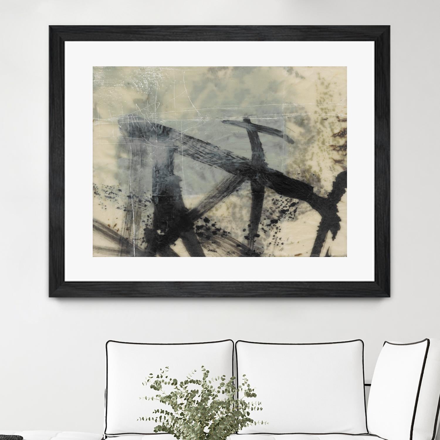 Sumi-e and Wax I by Jennifer Goldberger on GIANT ART - abstract