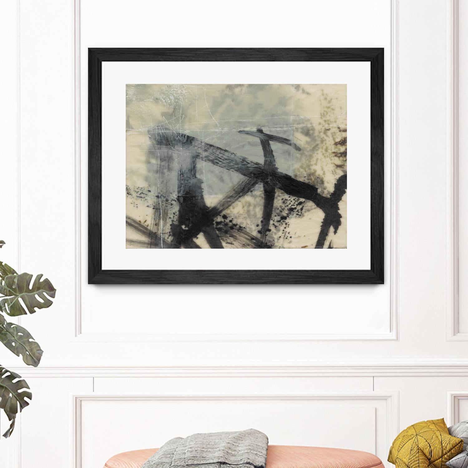 Sumi-e and Wax I by Jennifer Goldberger on GIANT ART - abstract