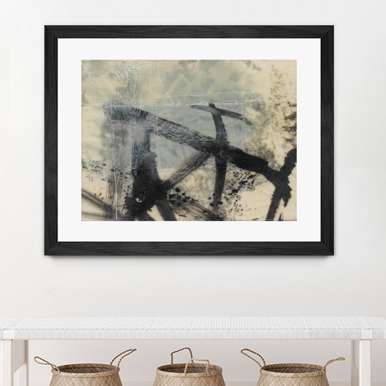 Sumi-e and Wax I by Jennifer Goldberger on GIANT ART - abstract
