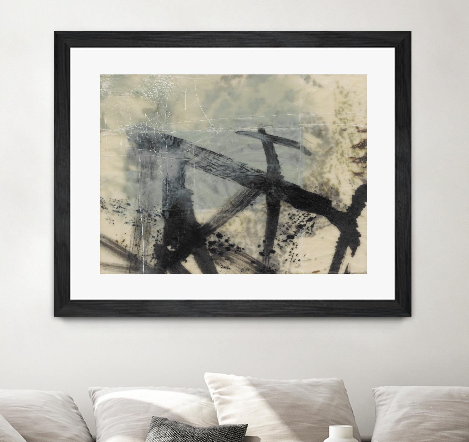 Sumi-e and Wax I by Jennifer Goldberger on GIANT ART - abstract