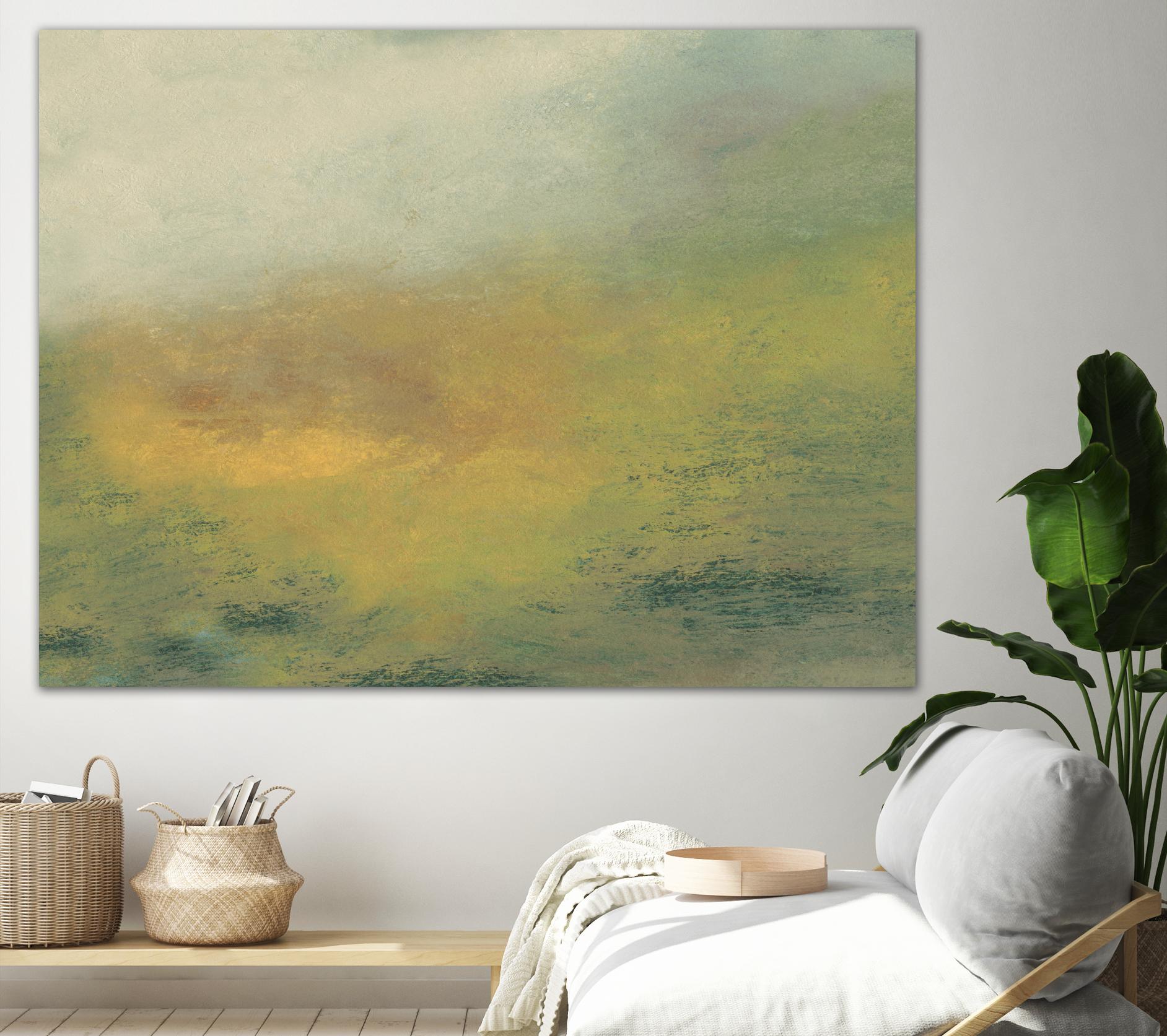 Hillside II by Sharon Gordon on GIANT ART - green sea scene