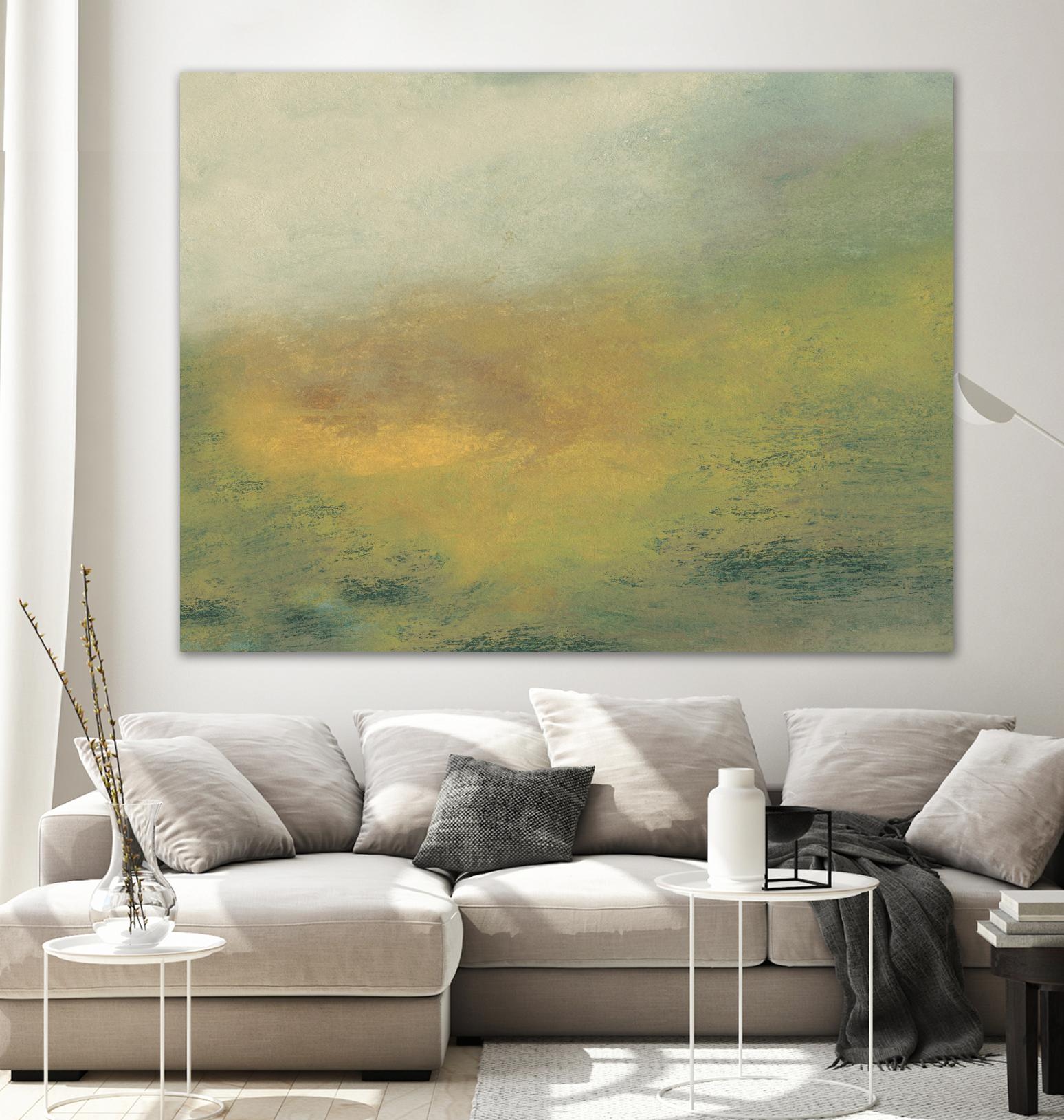 Hillside II by Sharon Gordon on GIANT ART - green sea scene