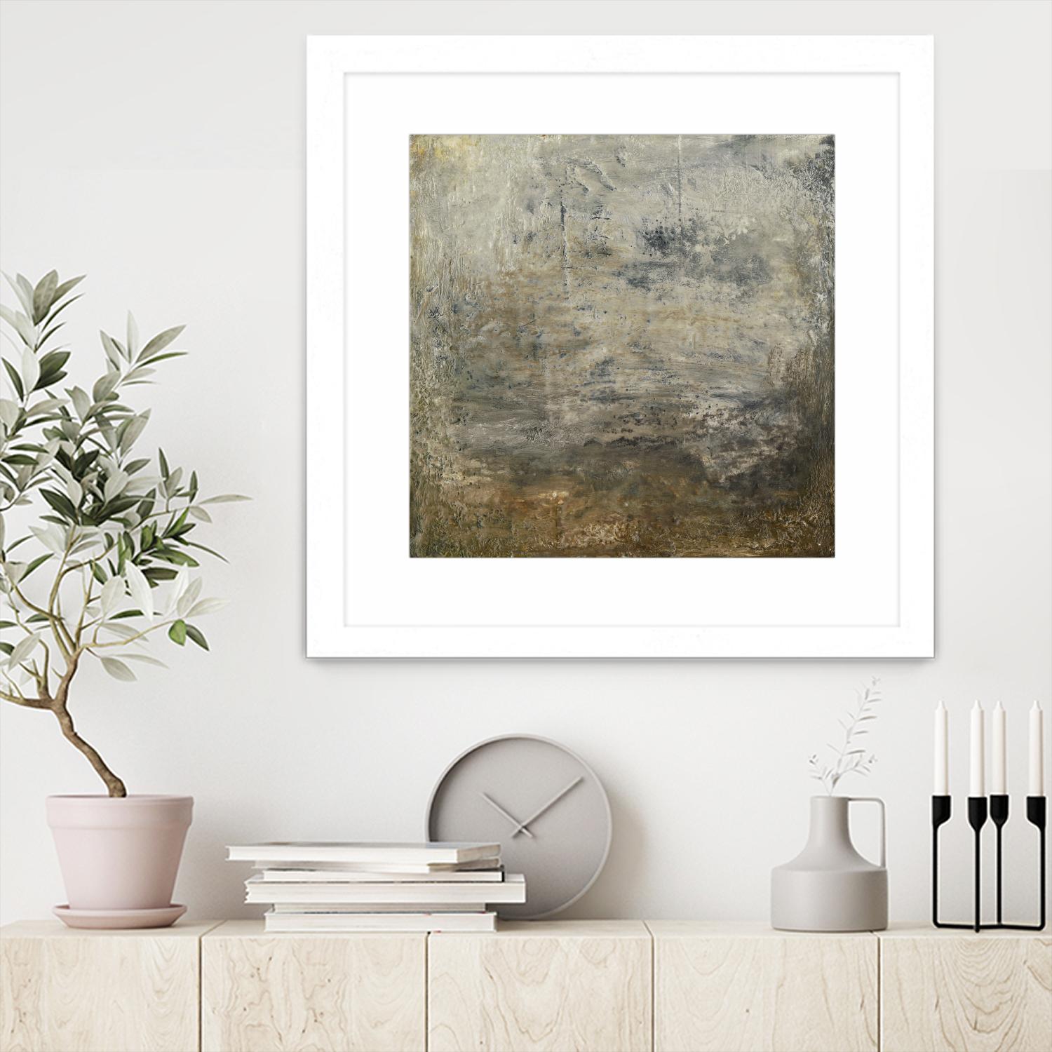 Quiet Marsh I by Sharon Gordon on GIANT ART - brown abstract