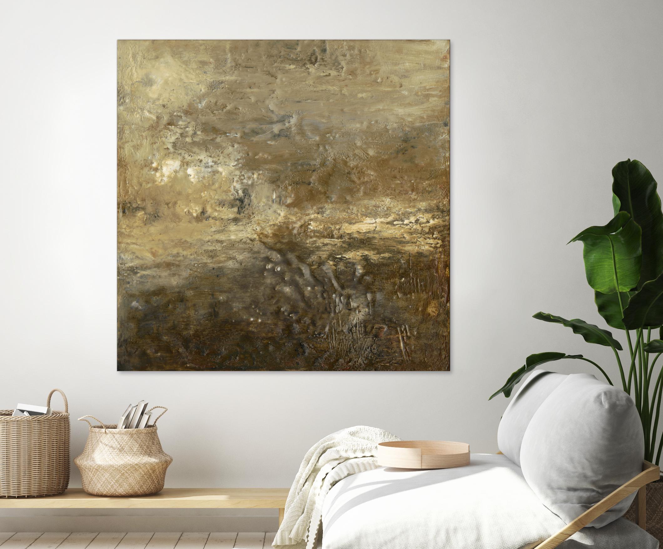 Quiet Marsh II by Sharon Gordon on GIANT ART - brown abstract