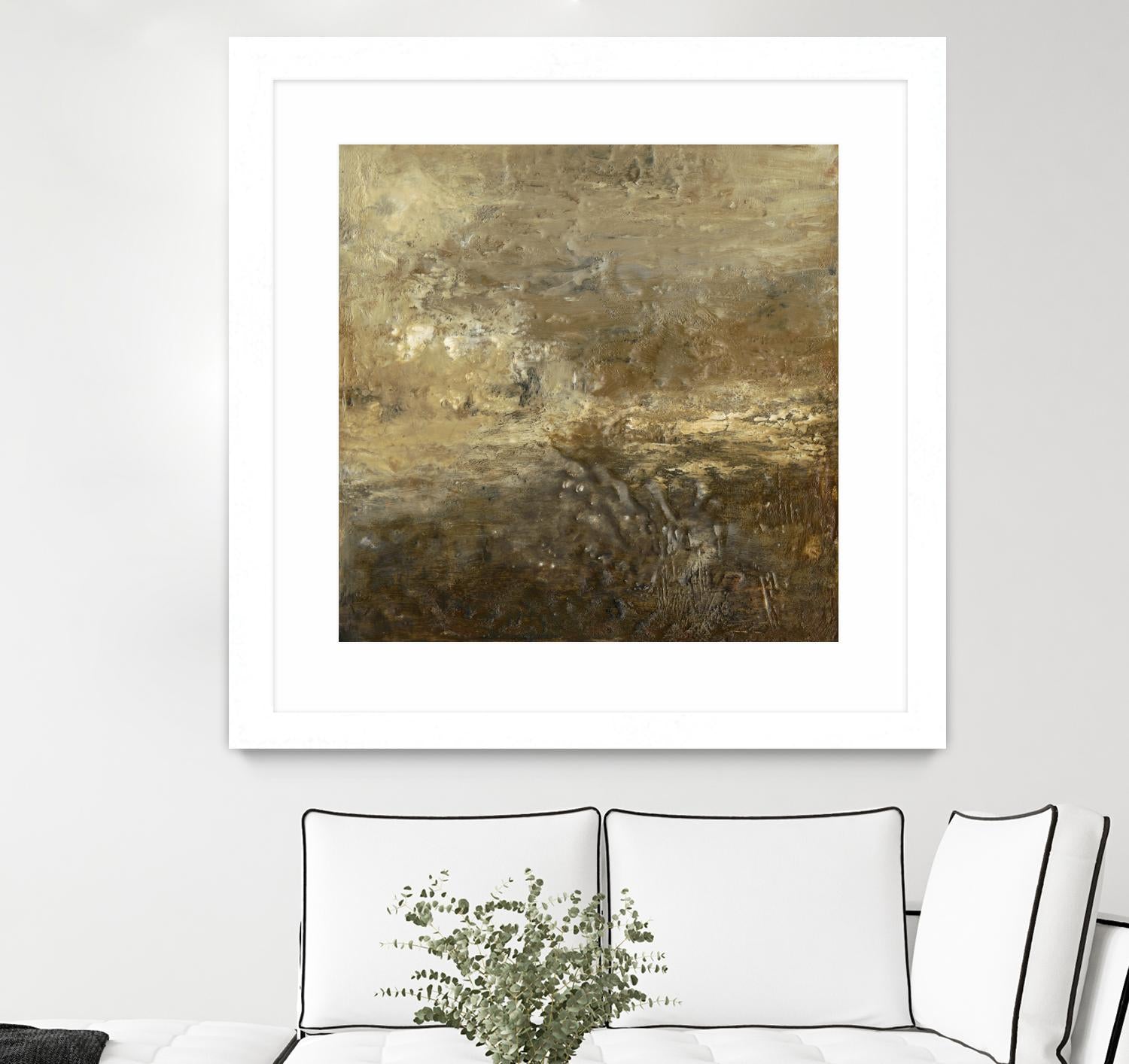 Quiet Marsh II by Sharon Gordon on GIANT ART - brown abstract