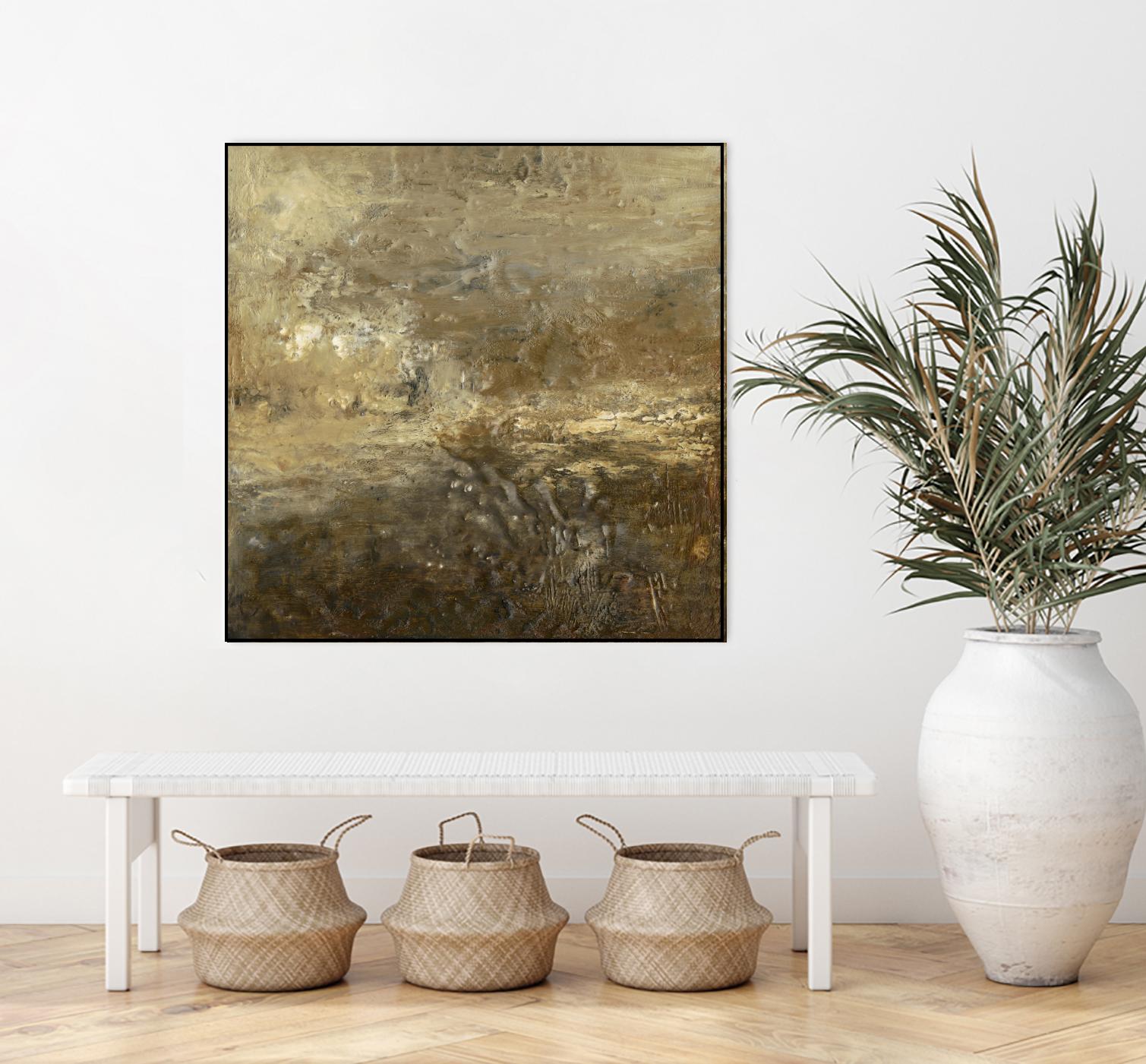 Quiet Marsh II by Sharon Gordon on GIANT ART - brown abstract