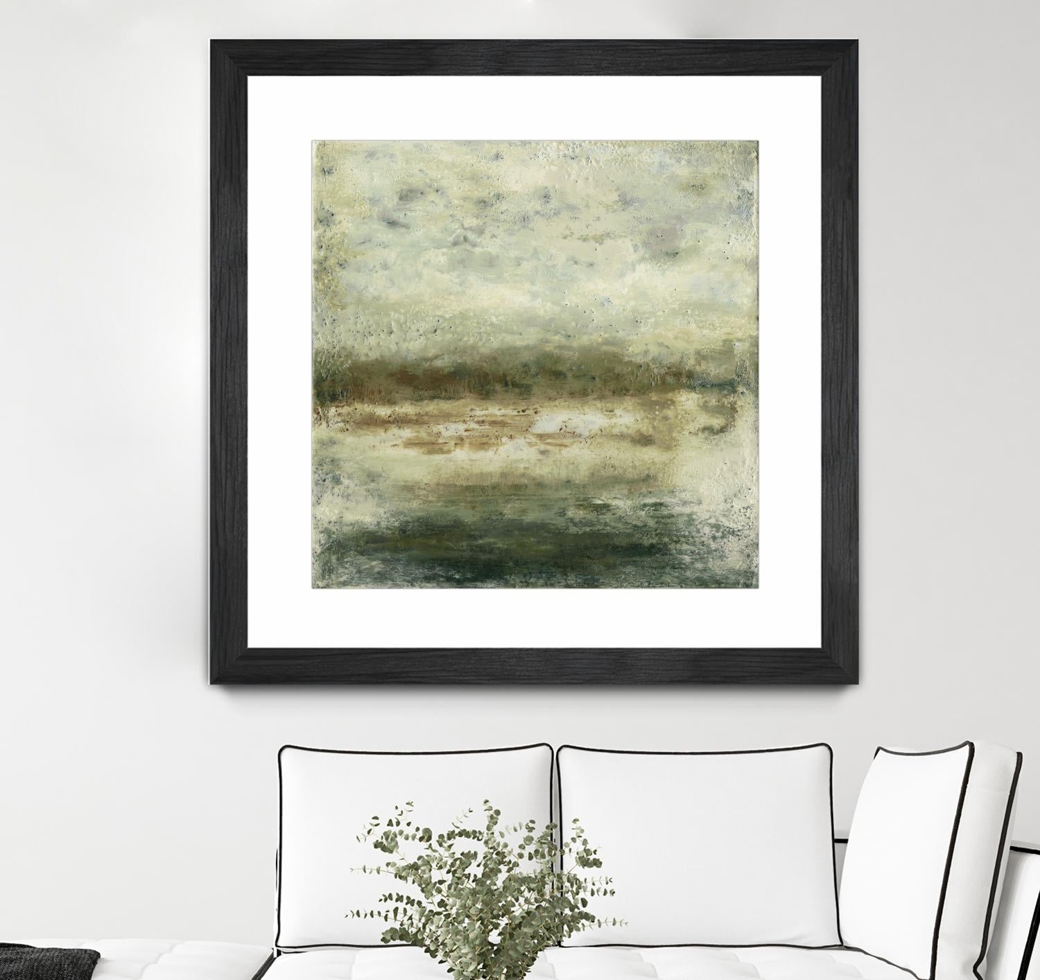 Quiet Marsh IV by Sharon Gordon on GIANT ART - green abstract