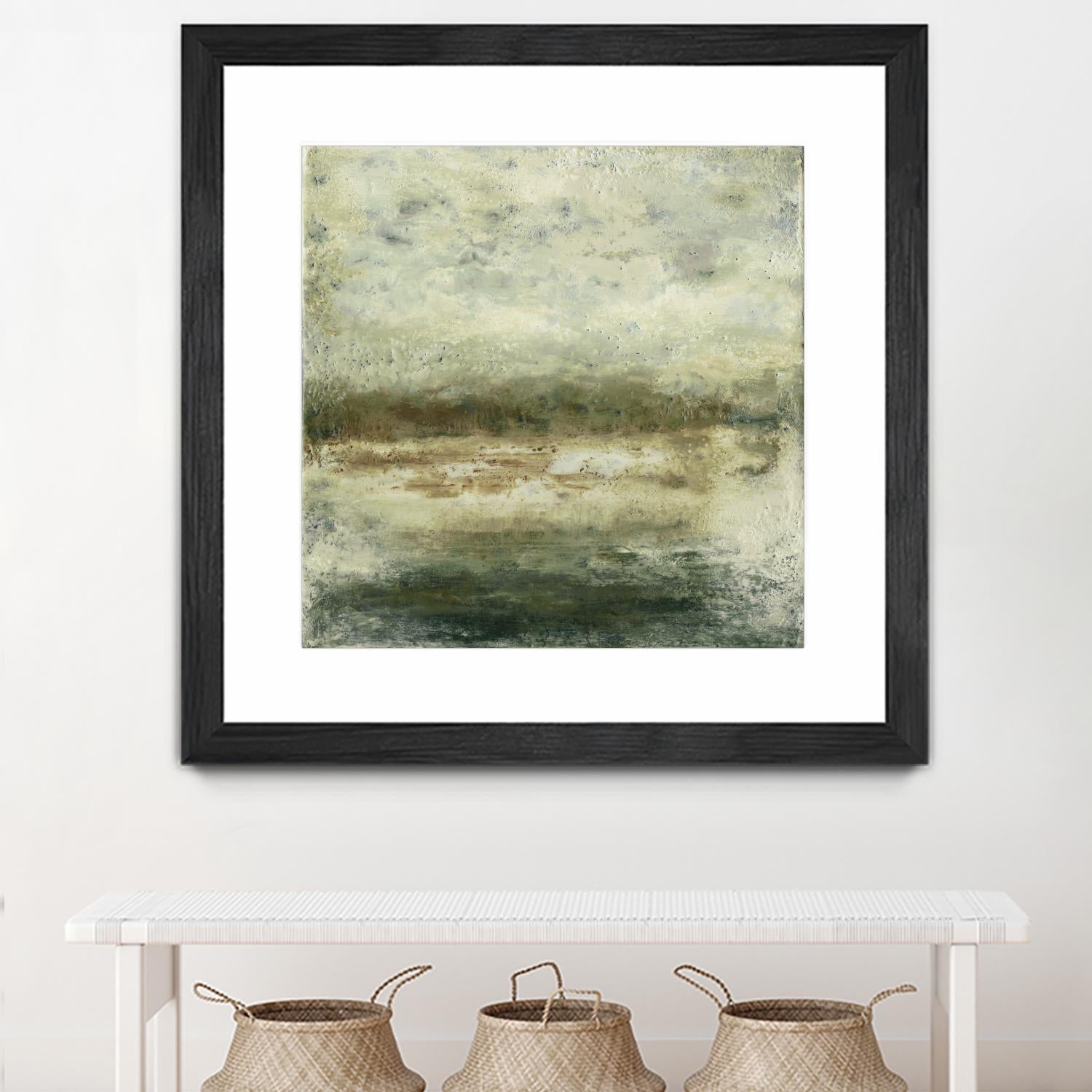 Quiet Marsh IV by Sharon Gordon on GIANT ART - green abstract