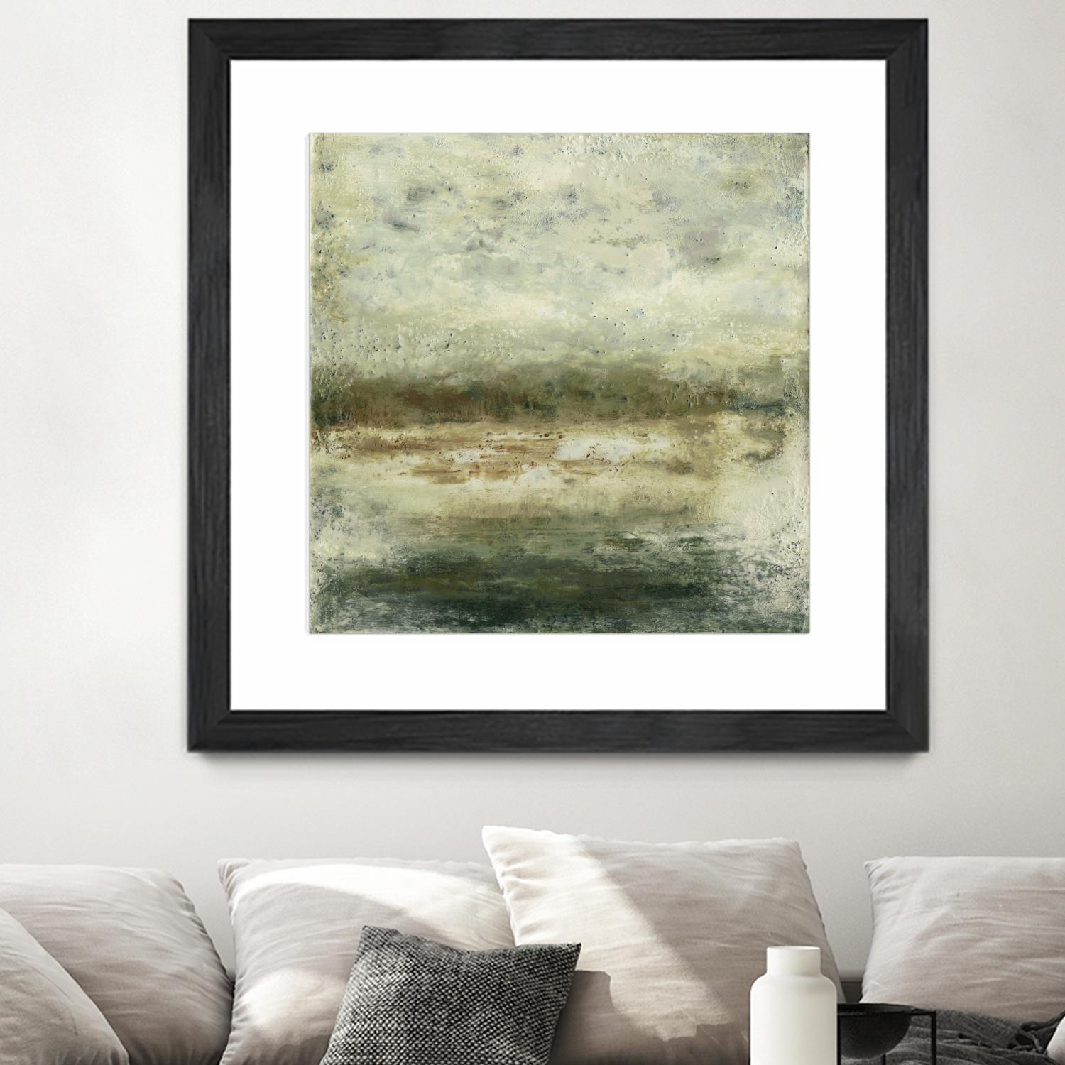 Quiet Marsh IV by Sharon Gordon on GIANT ART - green abstract