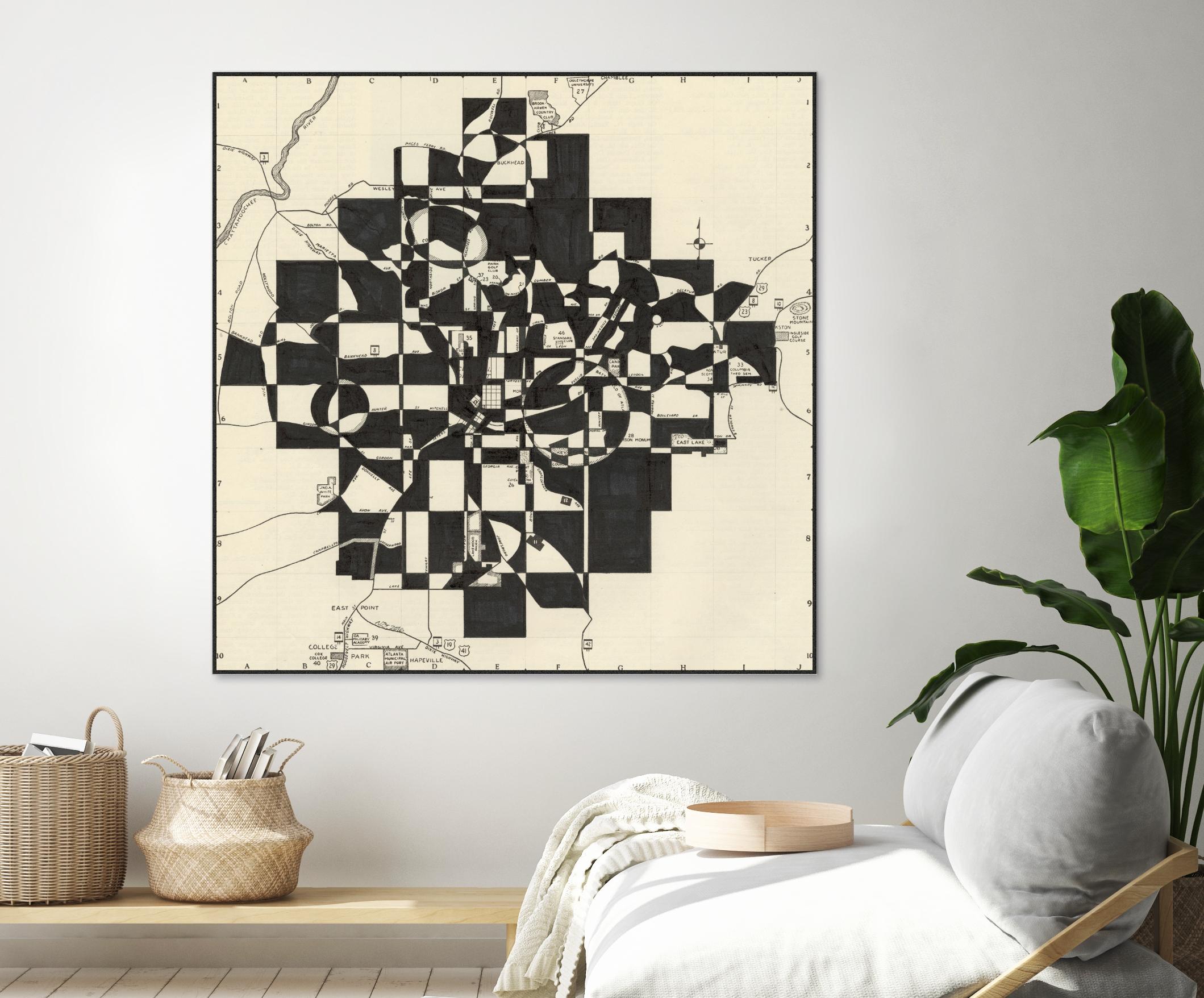 Modern Map of Atlanta by Nikki Galapon on GIANT ART - maps & flags