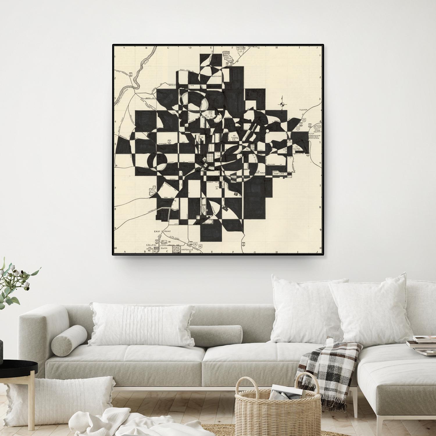 Modern Map of Atlanta by Nikki Galapon on GIANT ART - maps & flags