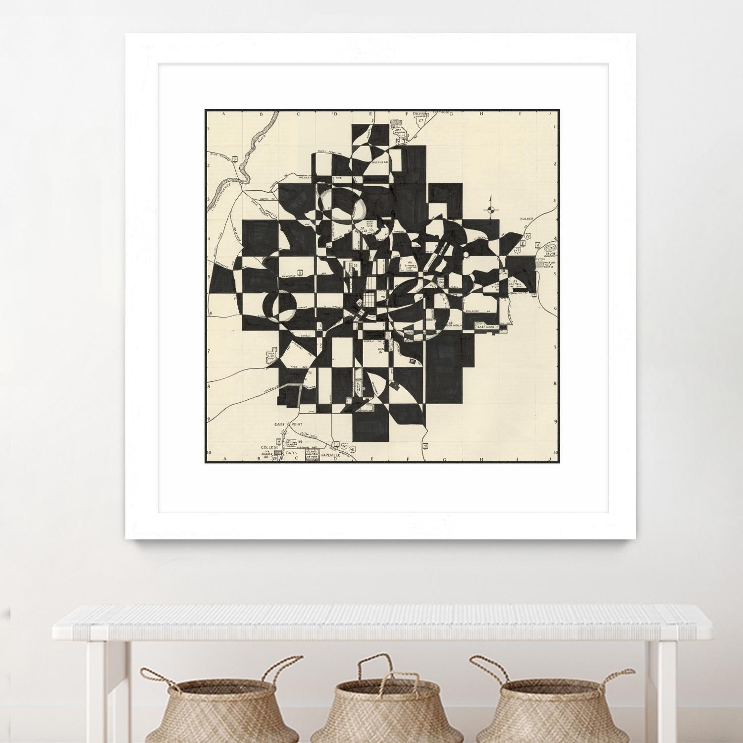 Modern Map of Atlanta by Nikki Galapon on GIANT ART - maps & flags