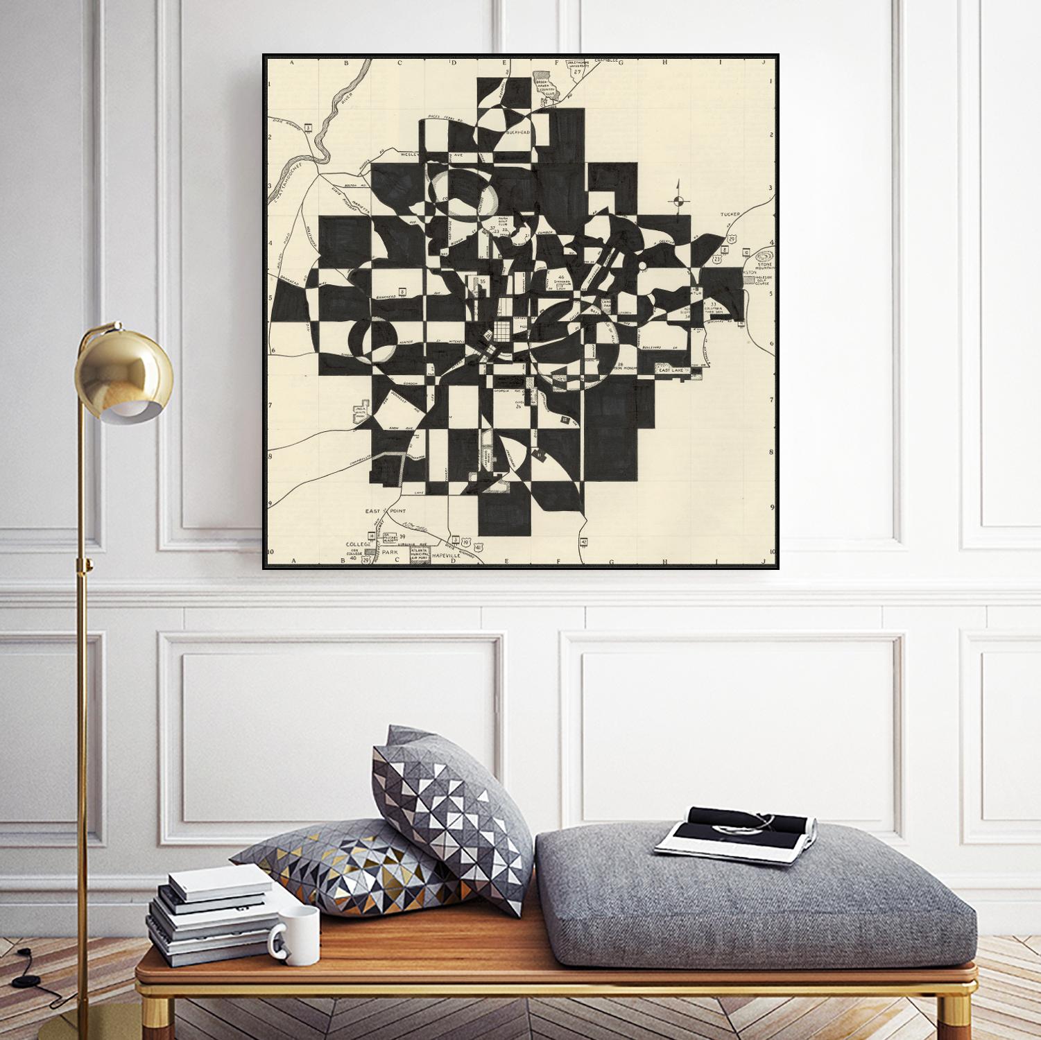 Modern Map of Atlanta by Nikki Galapon on GIANT ART - maps & flags