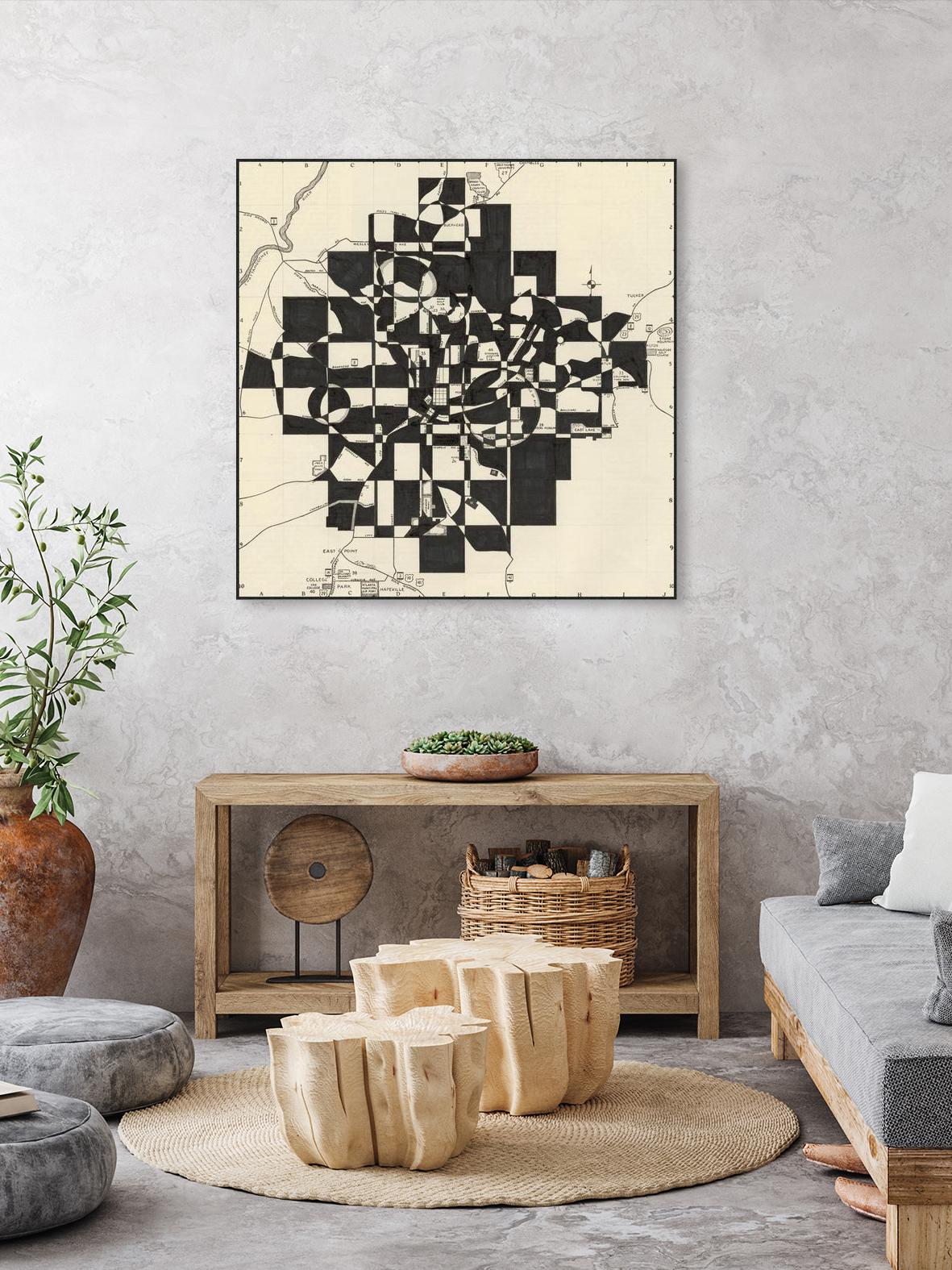 Modern Map of Atlanta by Nikki Galapon on GIANT ART - maps & flags