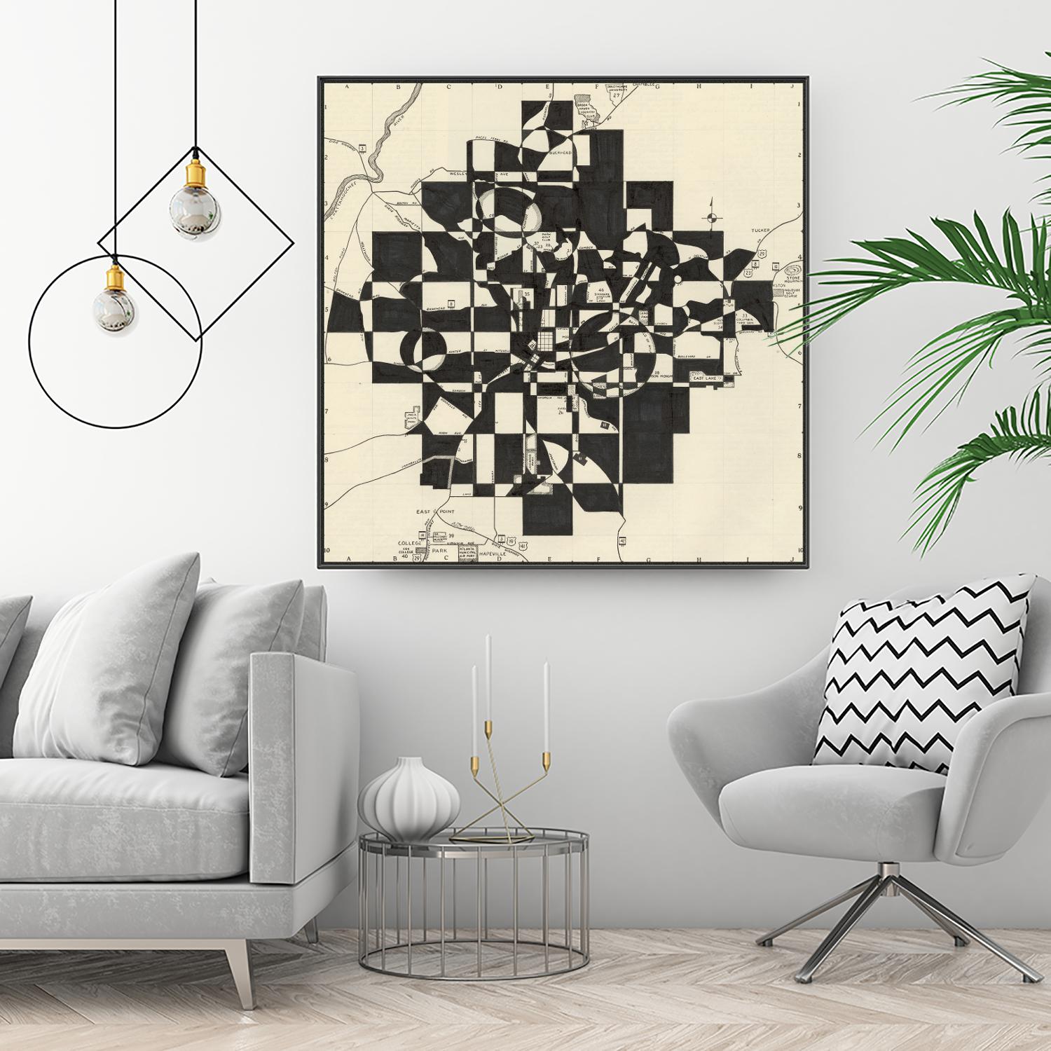 Modern Map of Atlanta by Nikki Galapon on GIANT ART - maps & flags