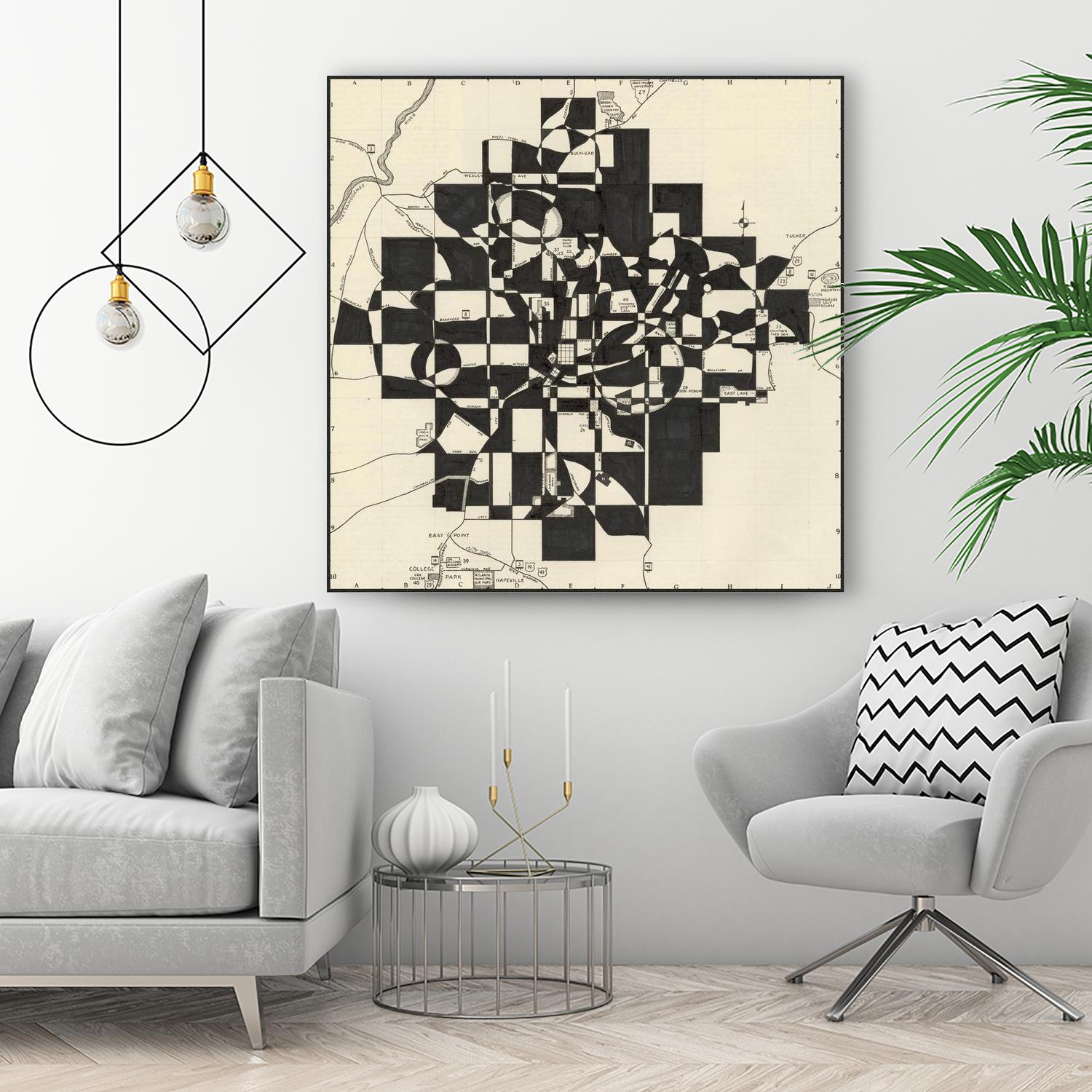 Modern Map of Atlanta by Nikki Galapon on GIANT ART - maps & flags