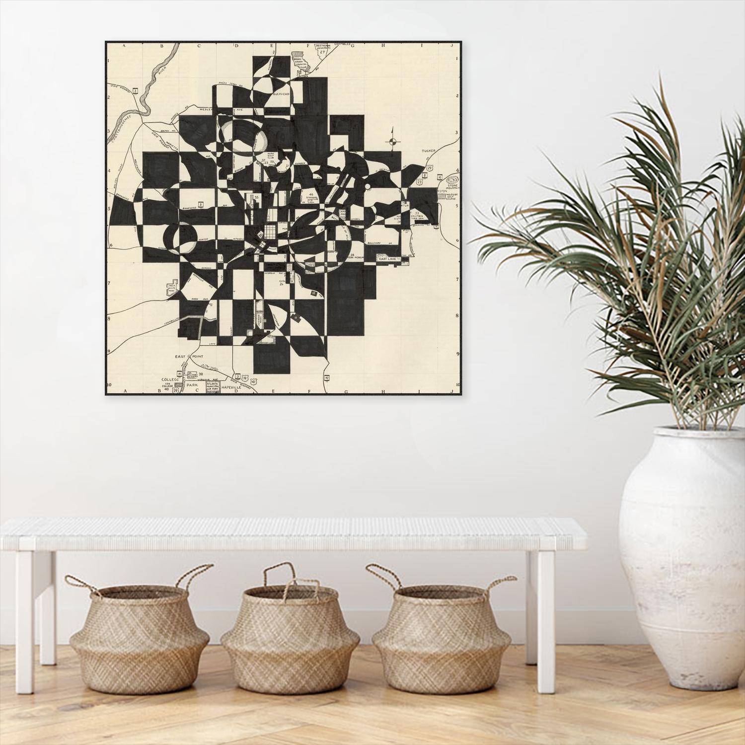 Modern Map of Atlanta by Nikki Galapon on GIANT ART - maps & flags