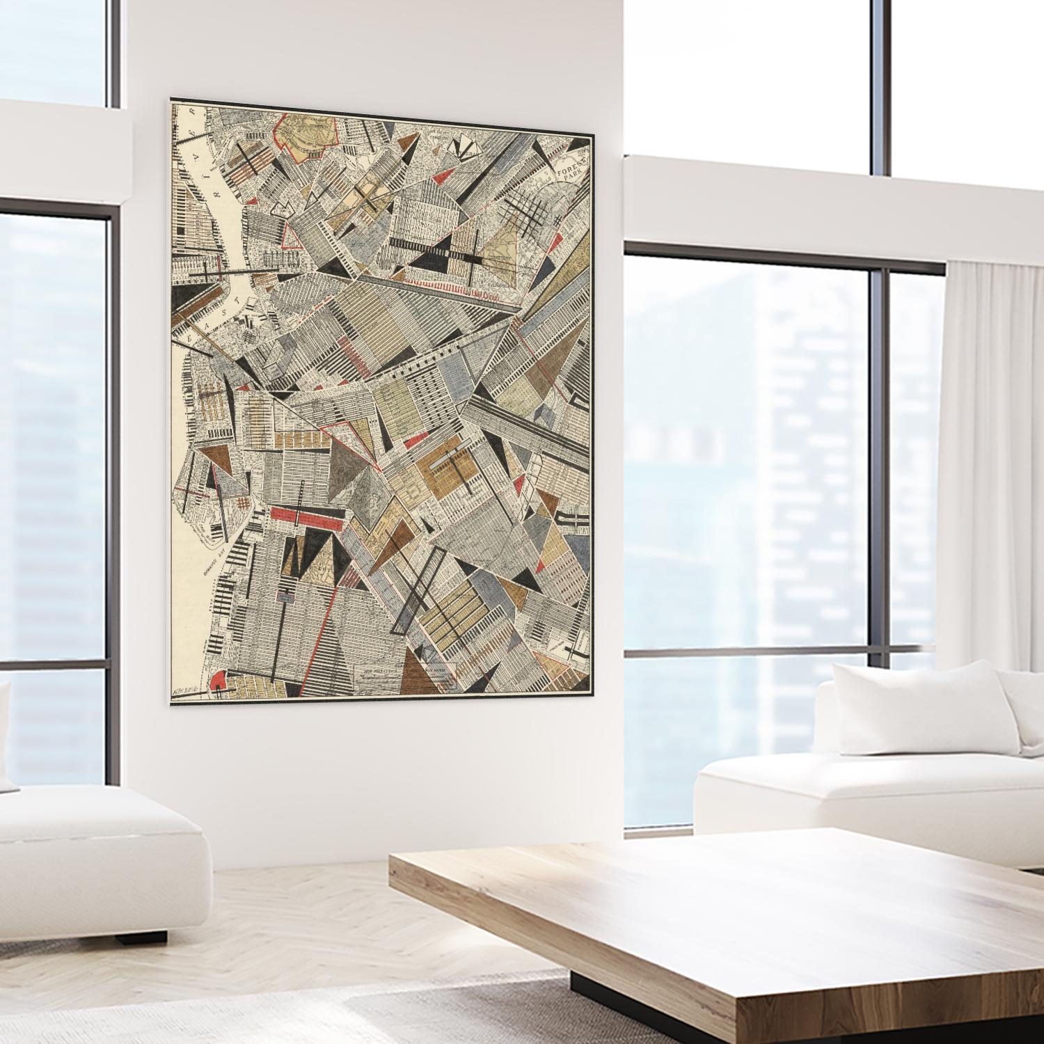Modern Map of Brooklyn by Nikki Galapon on GIANT ART - maps & flags