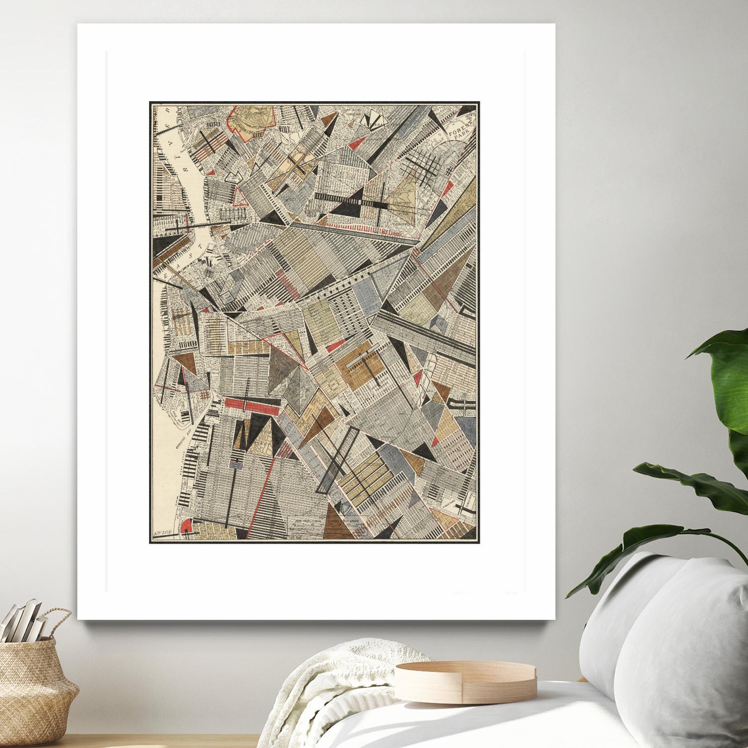 Modern Map of Brooklyn by Nikki Galapon on GIANT ART - maps & flags