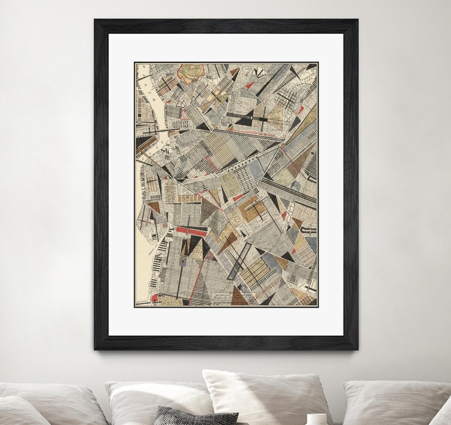 Modern Map of Brooklyn by Nikki Galapon on GIANT ART - maps & flags