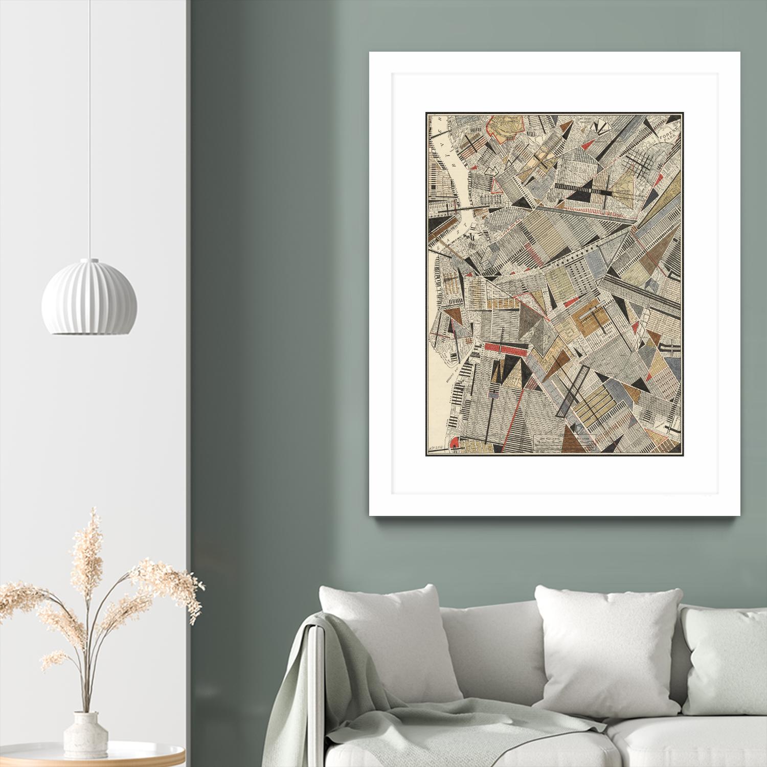 Modern Map of Brooklyn by Nikki Galapon on GIANT ART - maps & flags