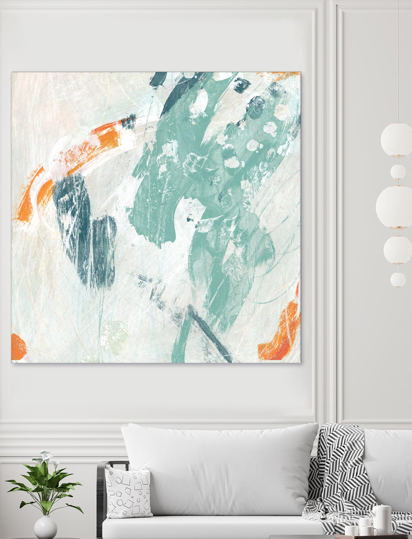Current Synergy I by June Erica Vess on GIANT ART - green abstract