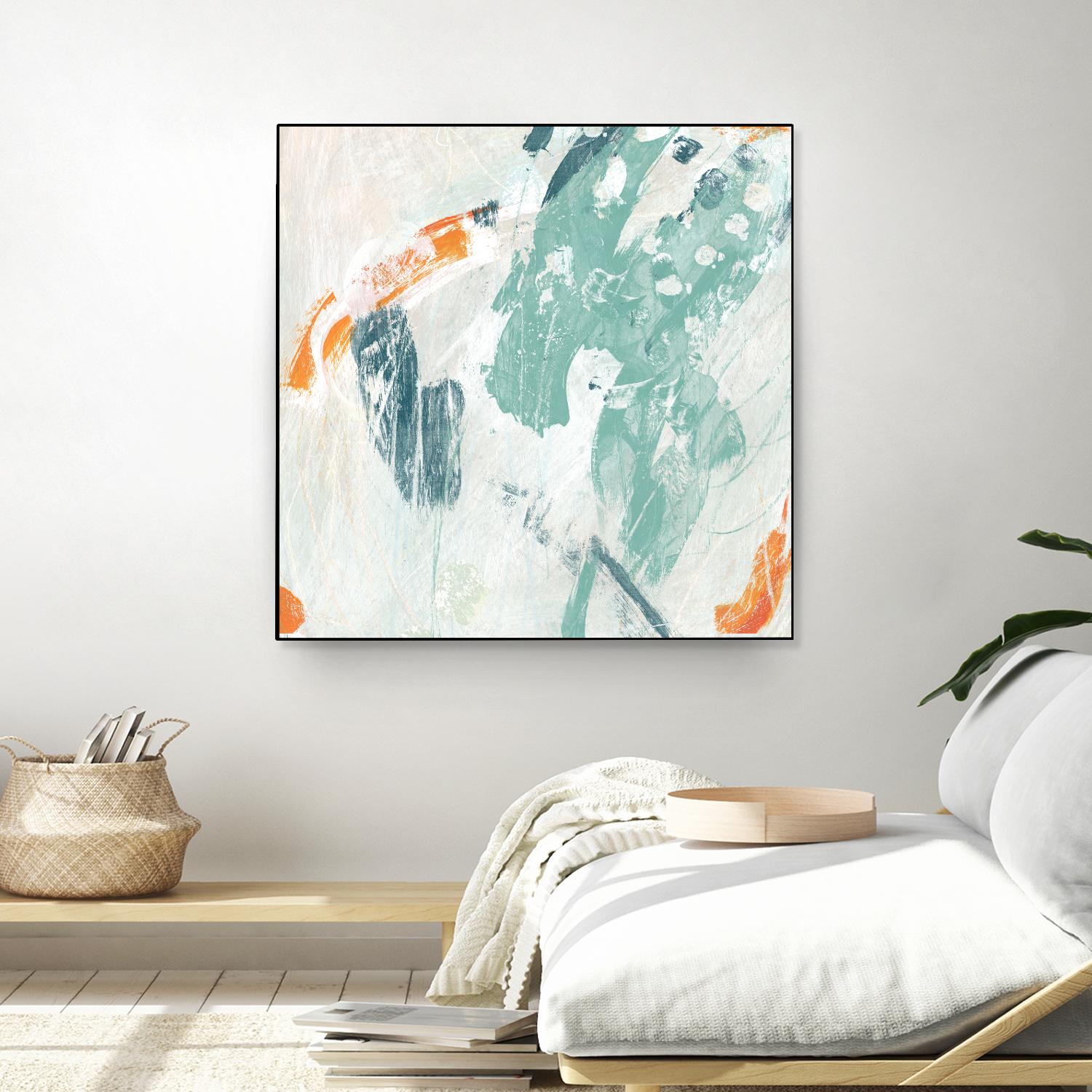 Current Synergy I by June Erica Vess on GIANT ART - green abstract