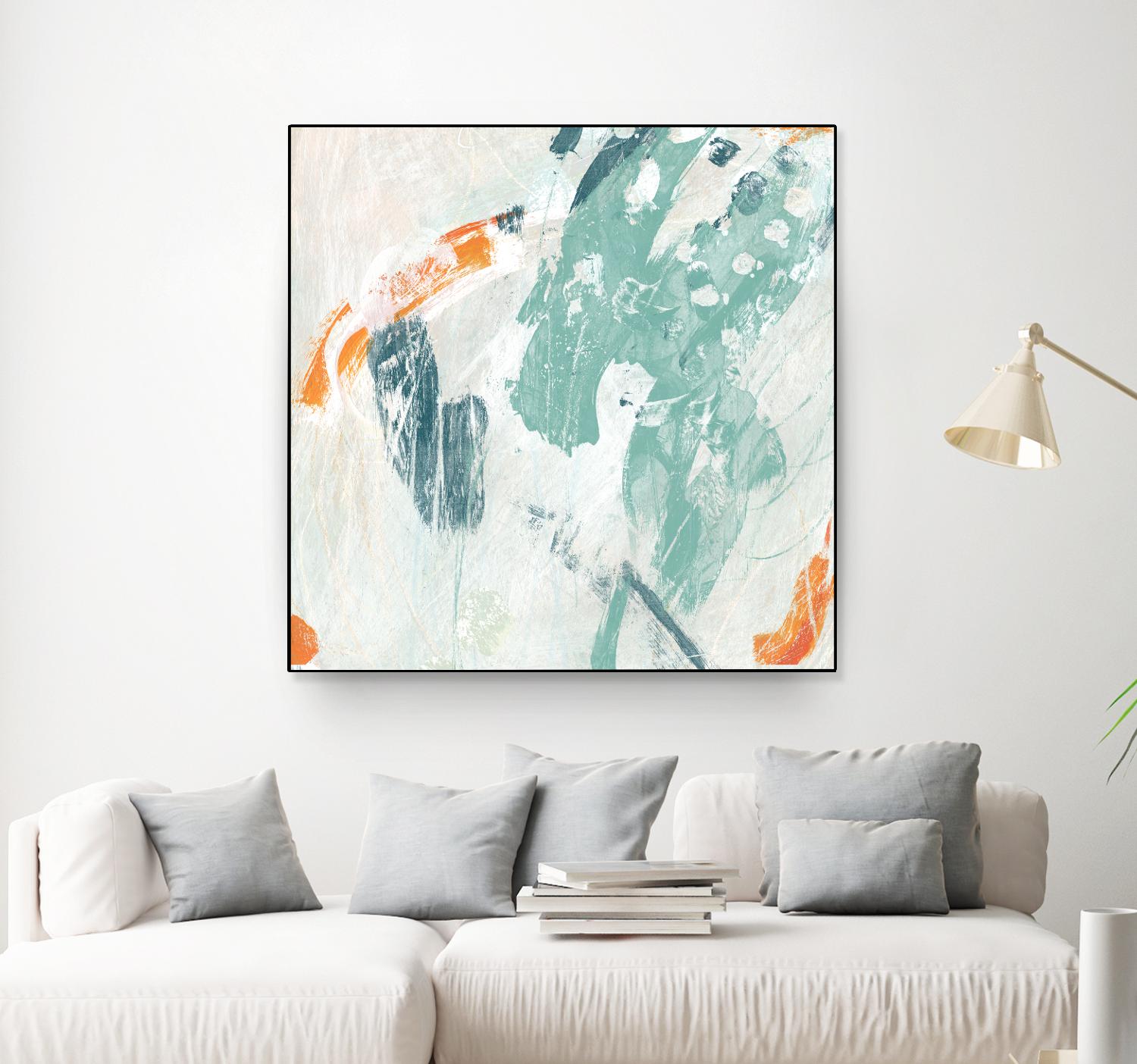 Current Synergy I by June Erica Vess on GIANT ART - green abstract