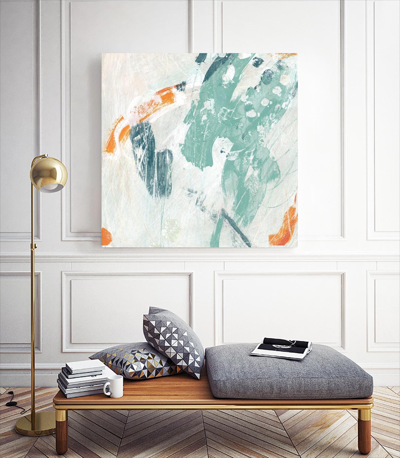 Current Synergy I by June Erica Vess on GIANT ART - green abstract